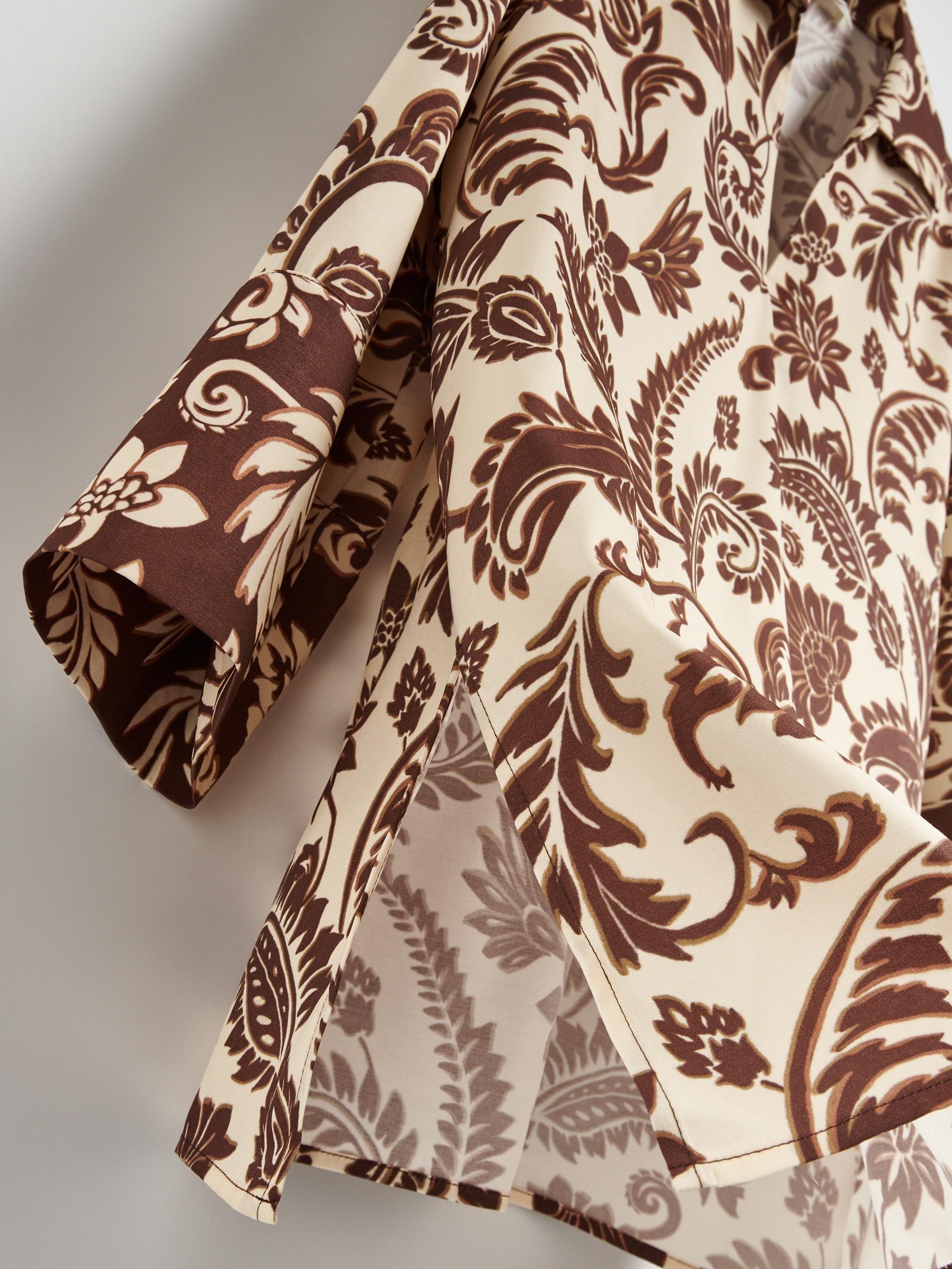 Multicolour Patterned Viscose Blend Blouse, Multicolor, large image number 7