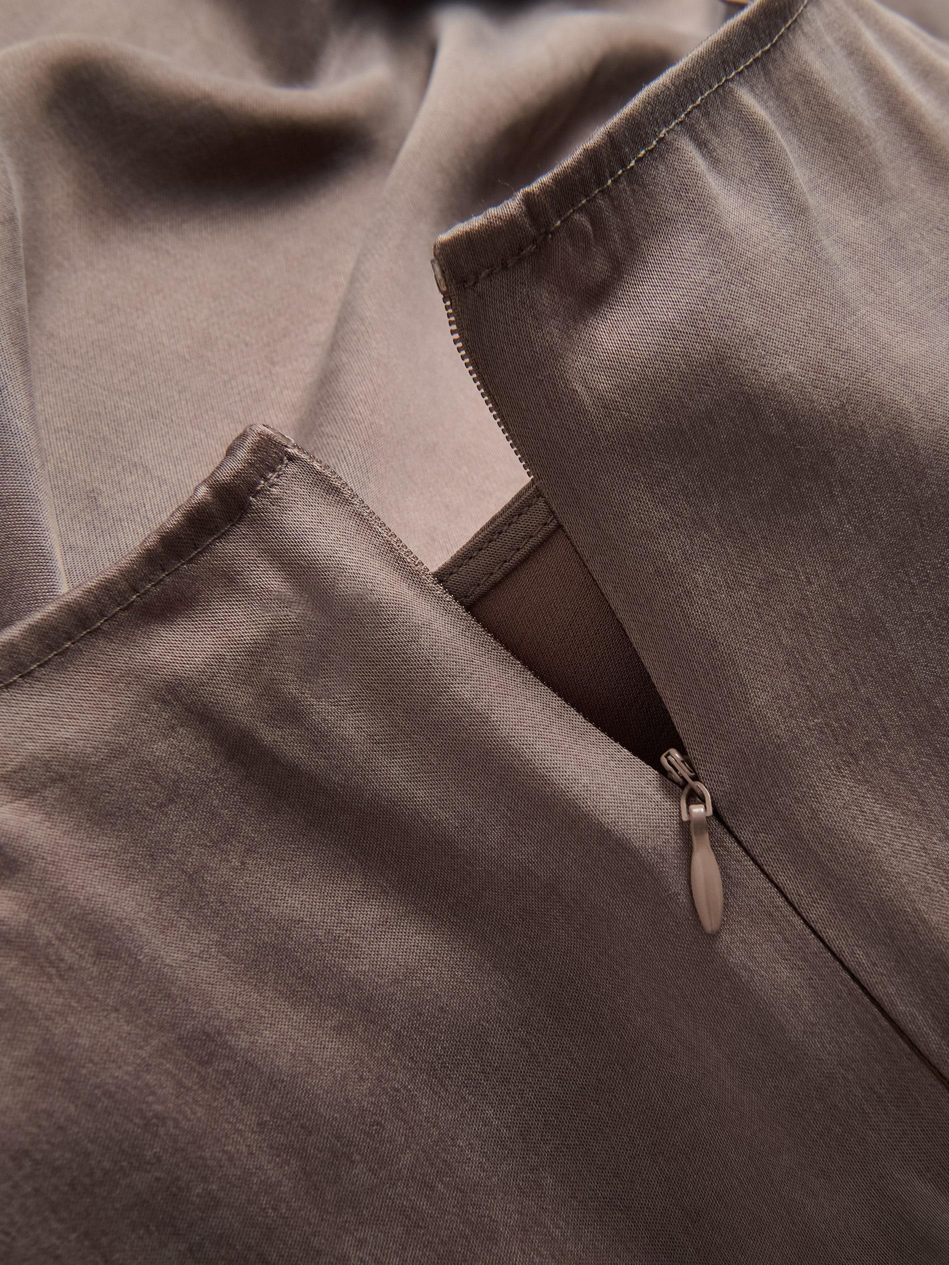 Beige Asymmetrical Top With Lyocell, Beige, large image number 5