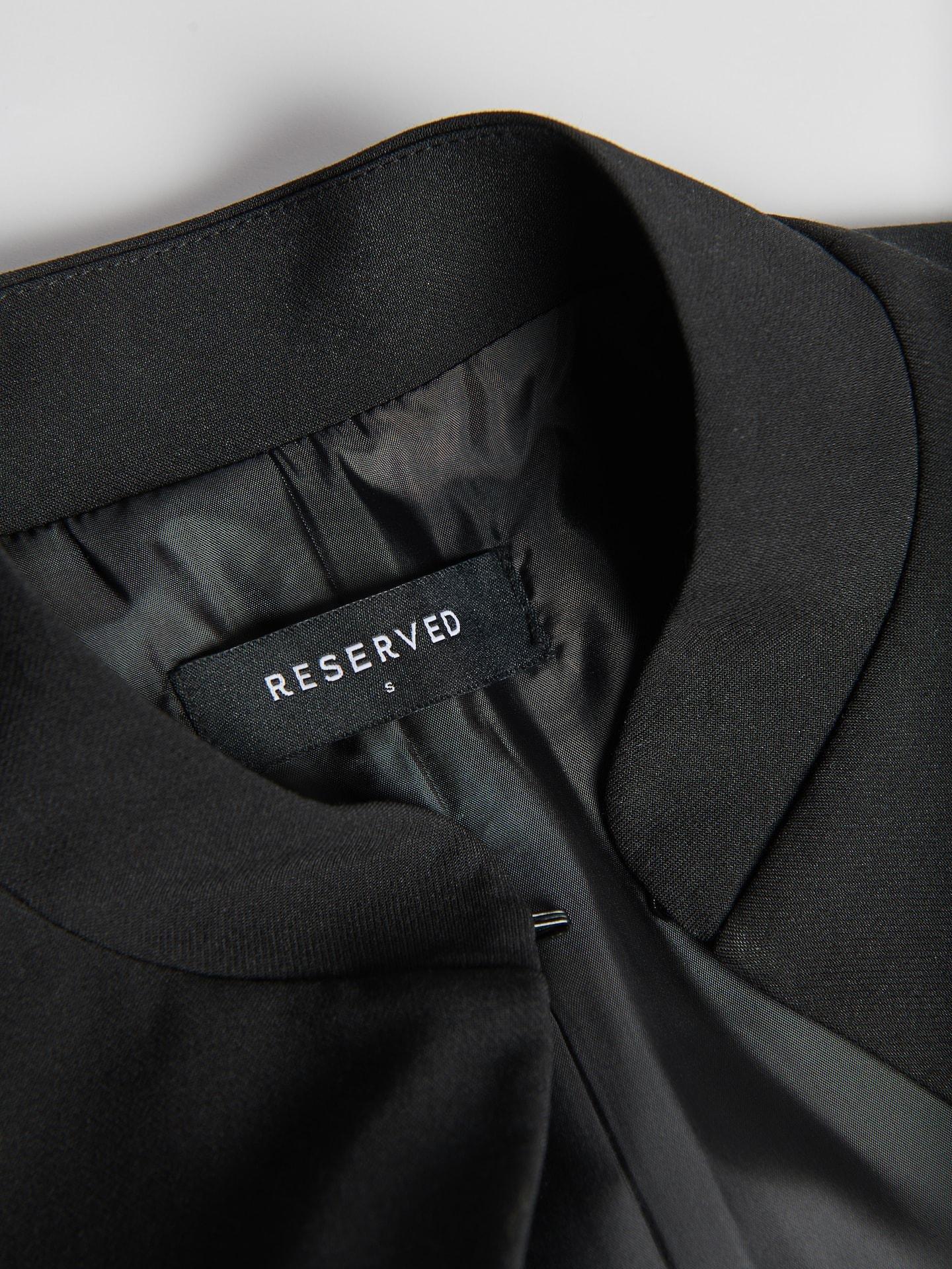 Black Vest With Stand Up Collar, Black, large image number 5