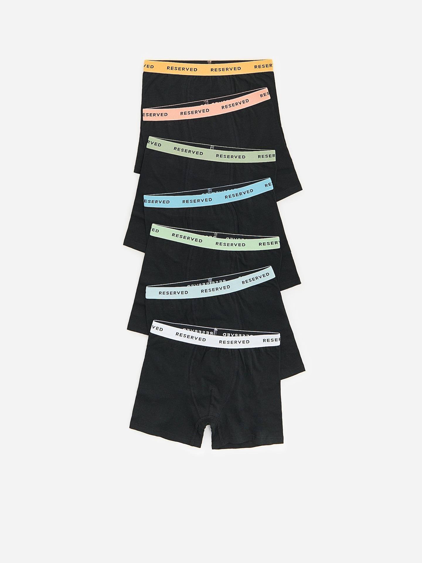 Black Cotton Rich Boxers 7 Pack, Black, medium