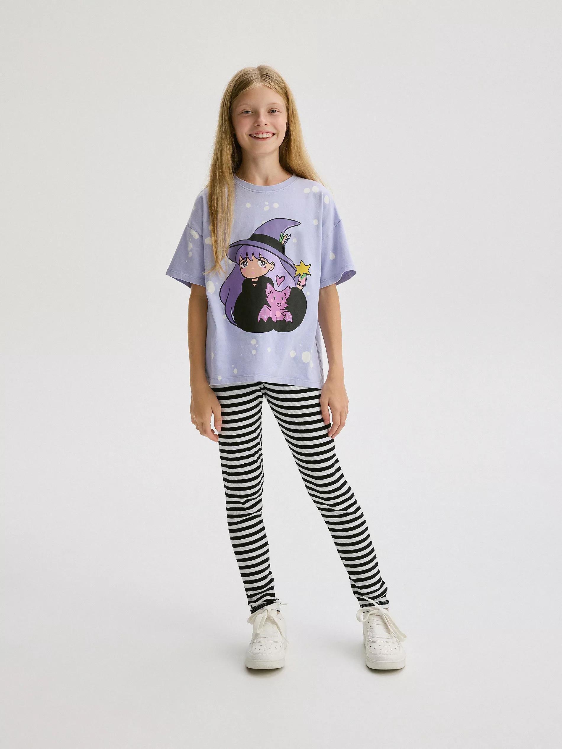 Violet T-Shirt With Print, , large image number 9