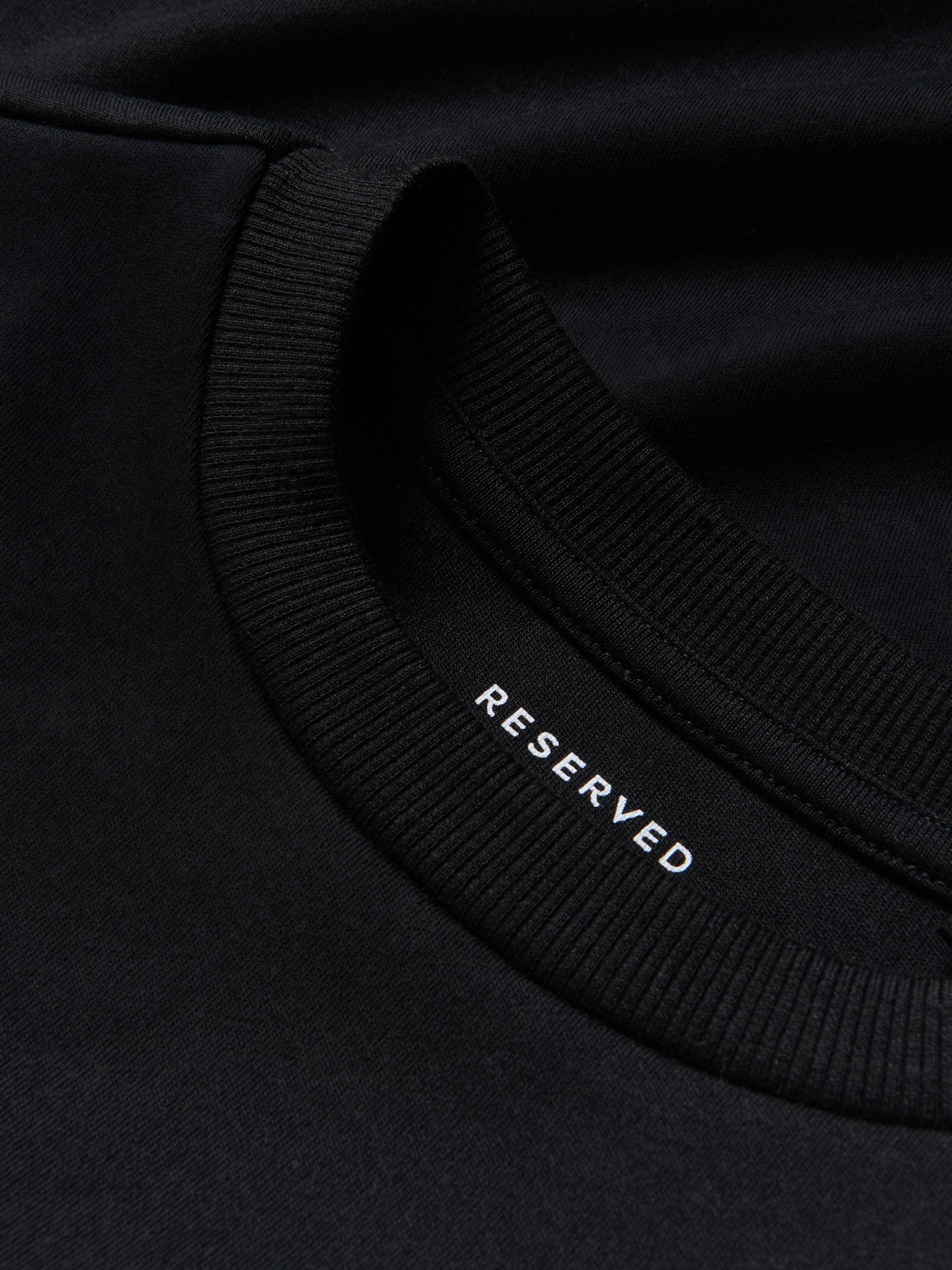 Black Plain Long Sleeve T-Shirt, Black, medium