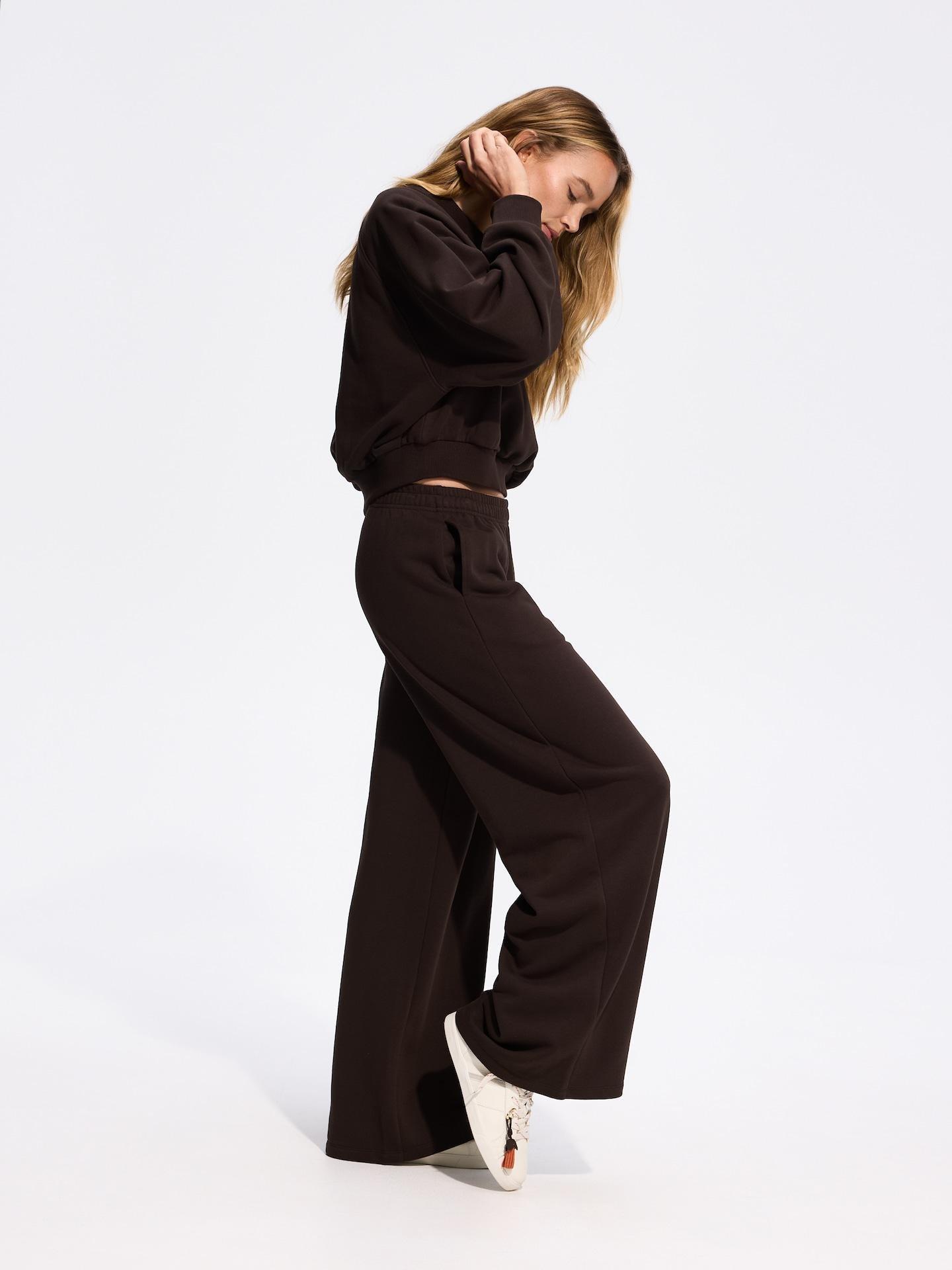 Brown Cotton Rich Sweatpants, Brown, medium