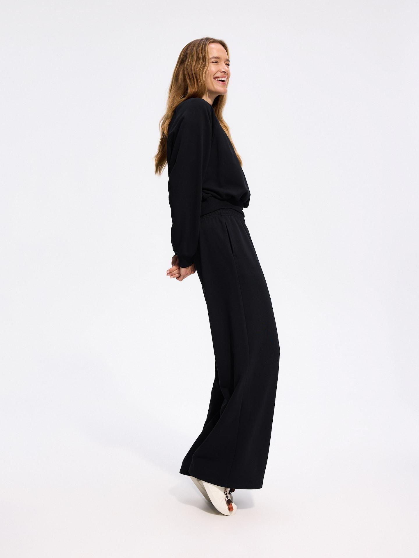 Black Cotton Rich Sweatpants, Black, medium