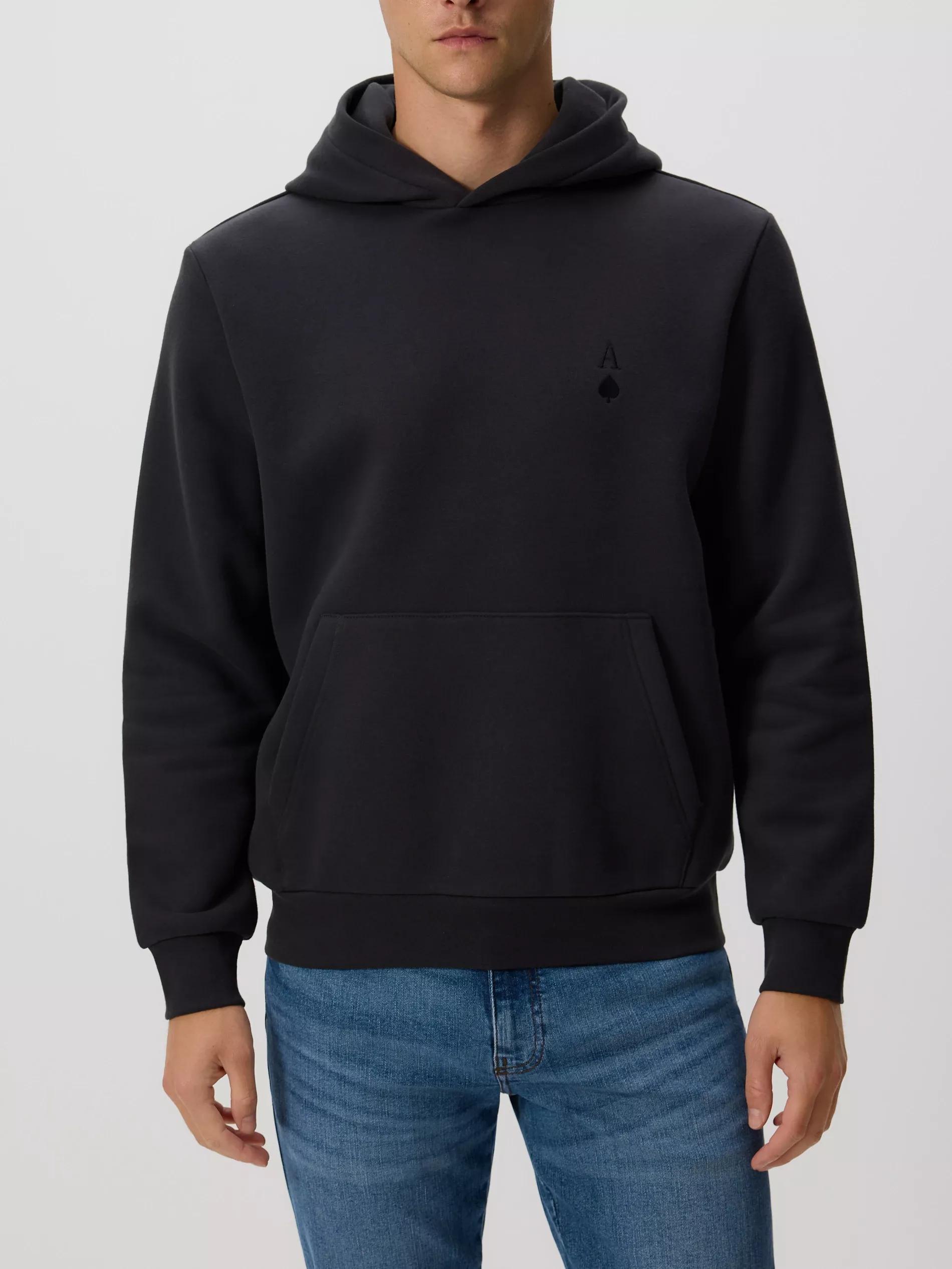 Grey Hoodie With Back Print, Grey, large image number 2