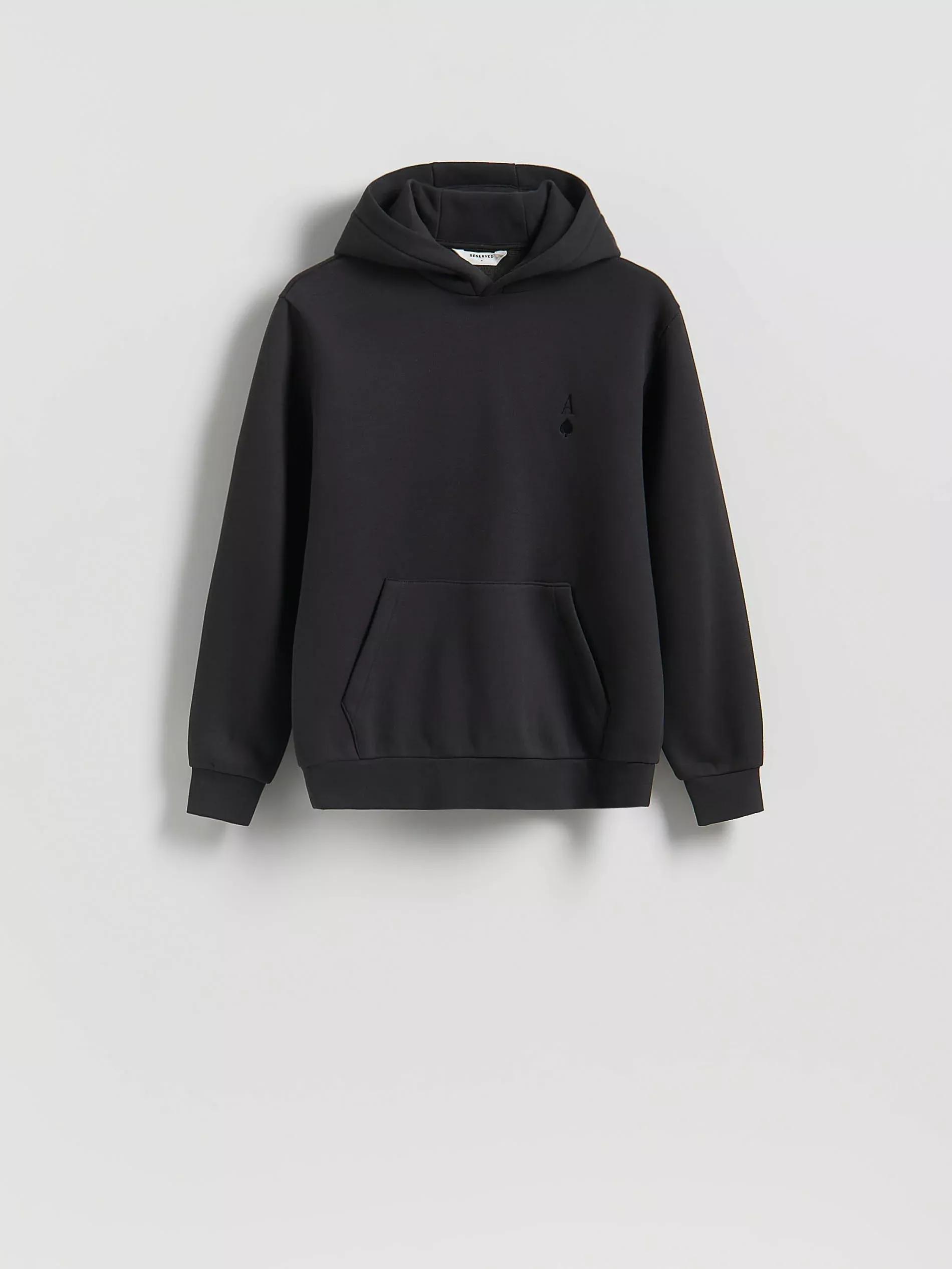 Grey Hoodie With Back Print, Grey, large image number 4