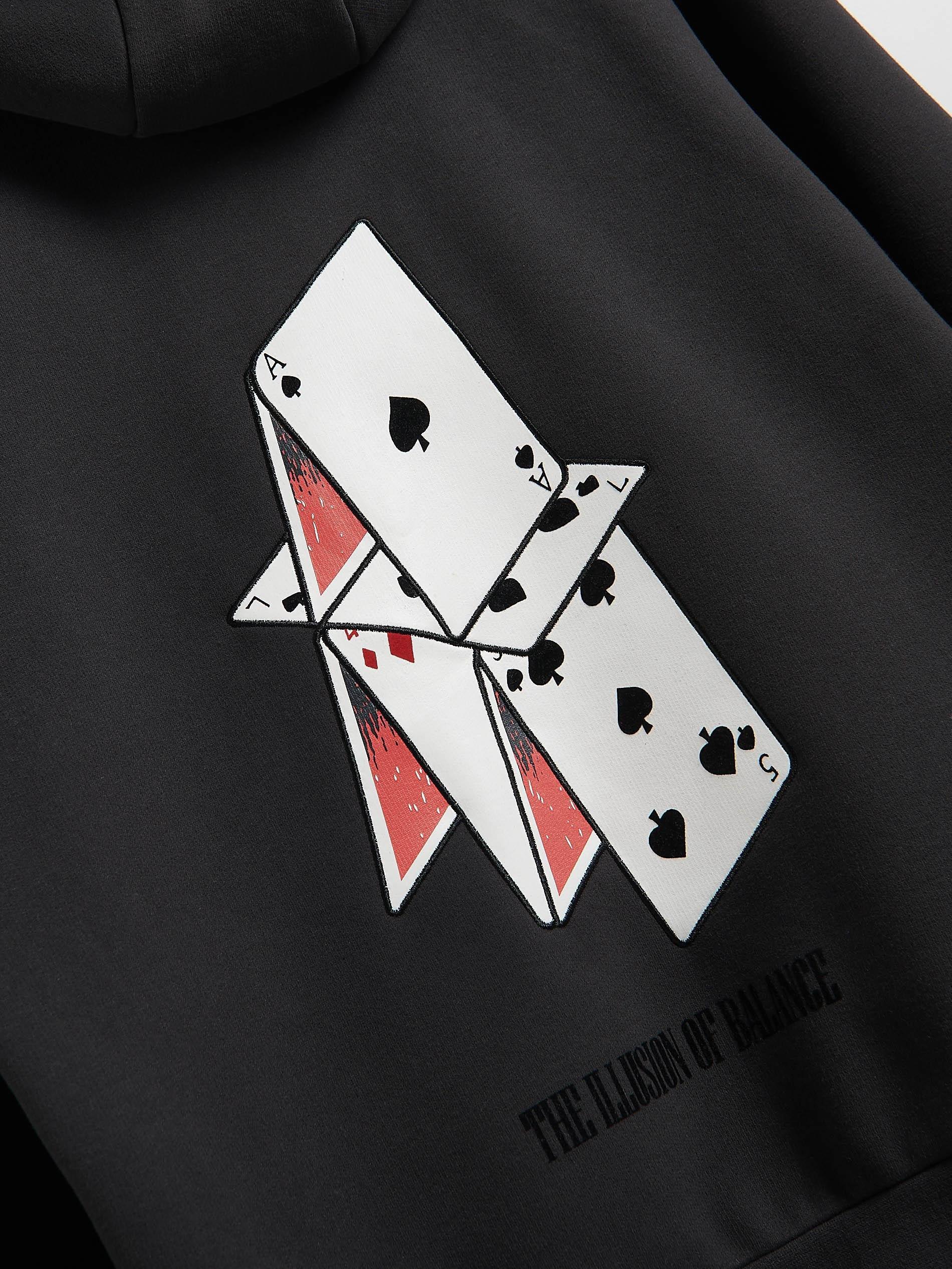 Grey Hoodie With Back Print, Grey, large image number 5