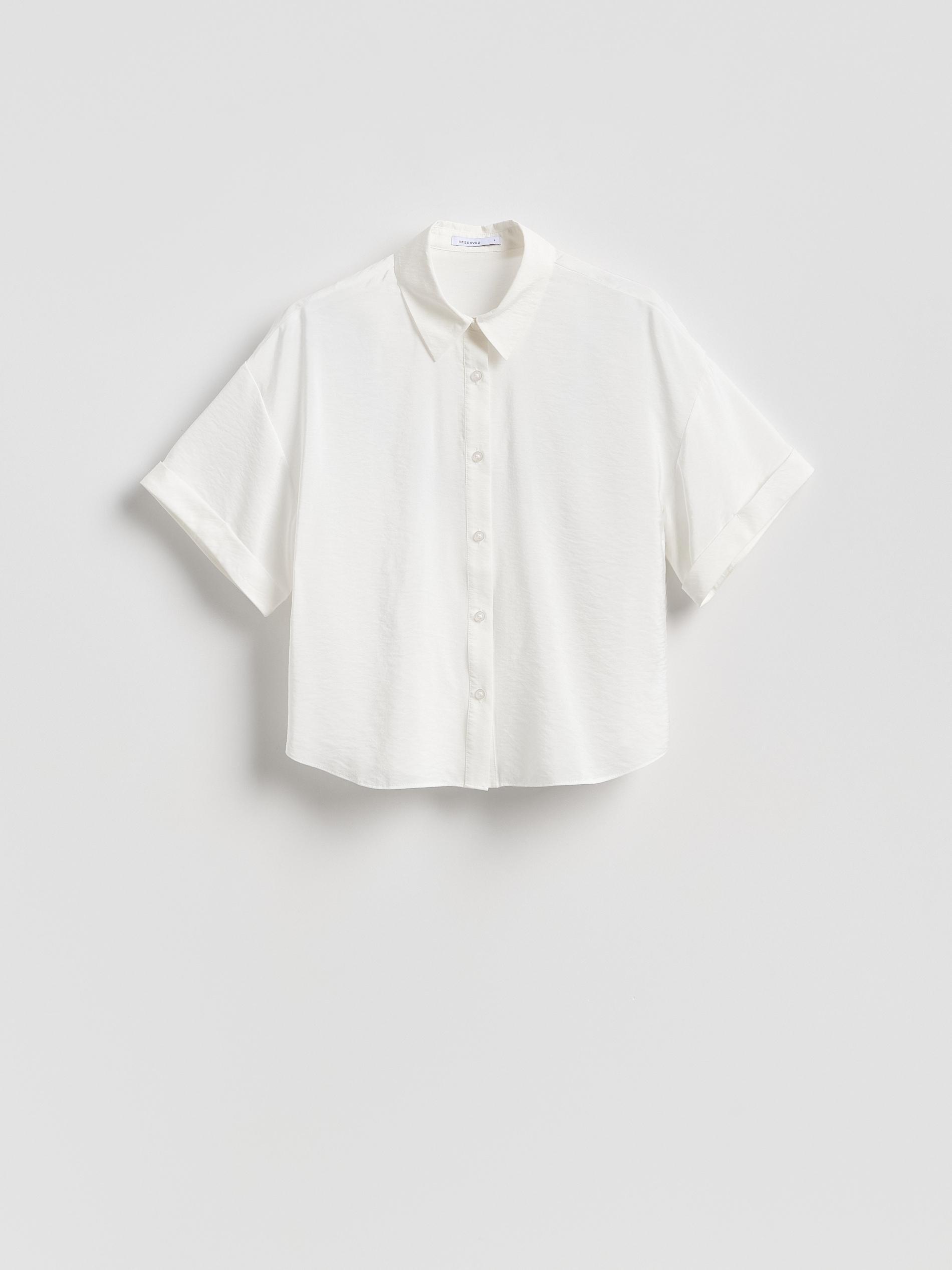 Cream Viscose Rich Shirt, Ivory, large image number 3