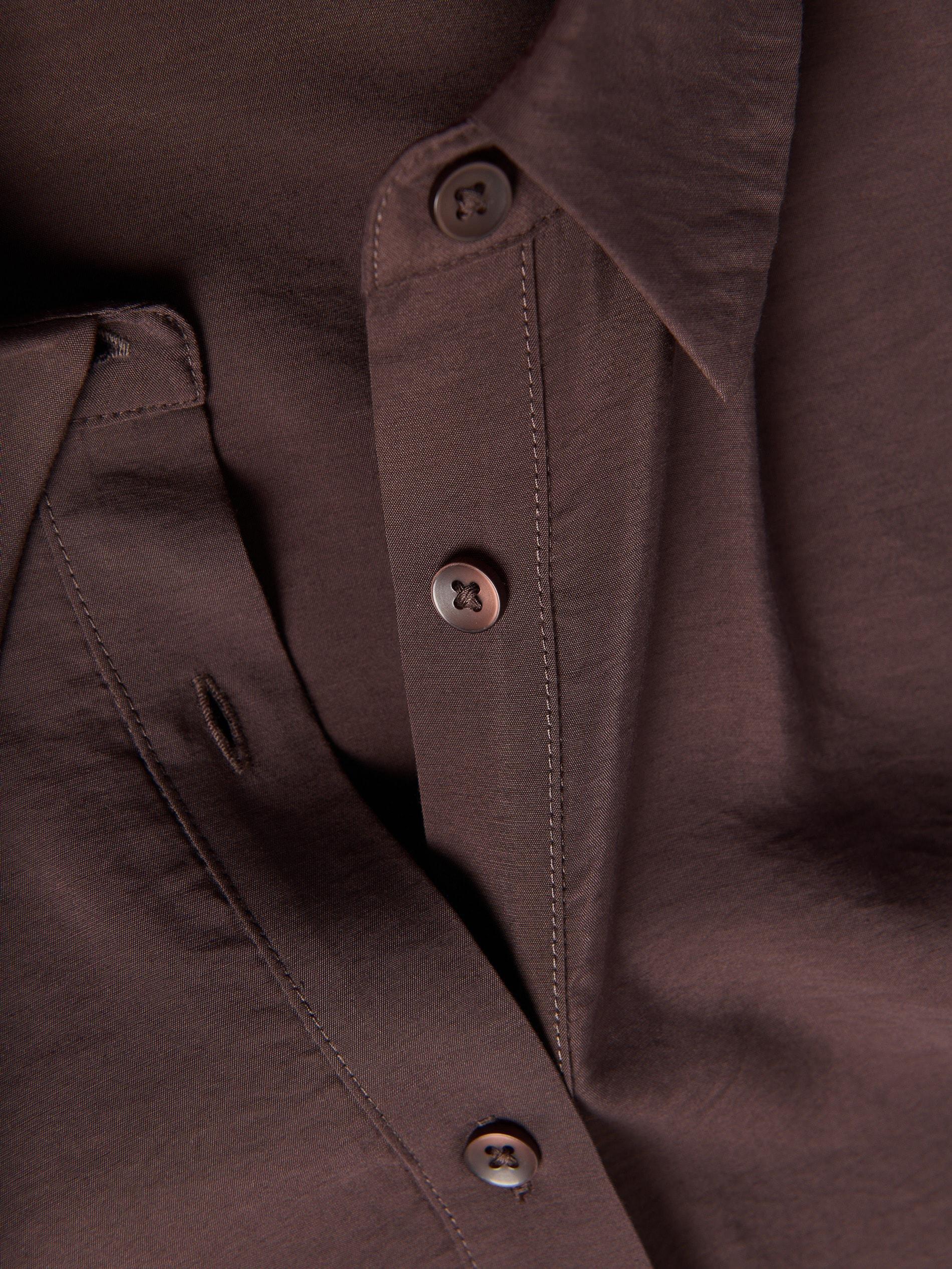 Brown Viscose Rich Shirt, Brown, large image number 5
