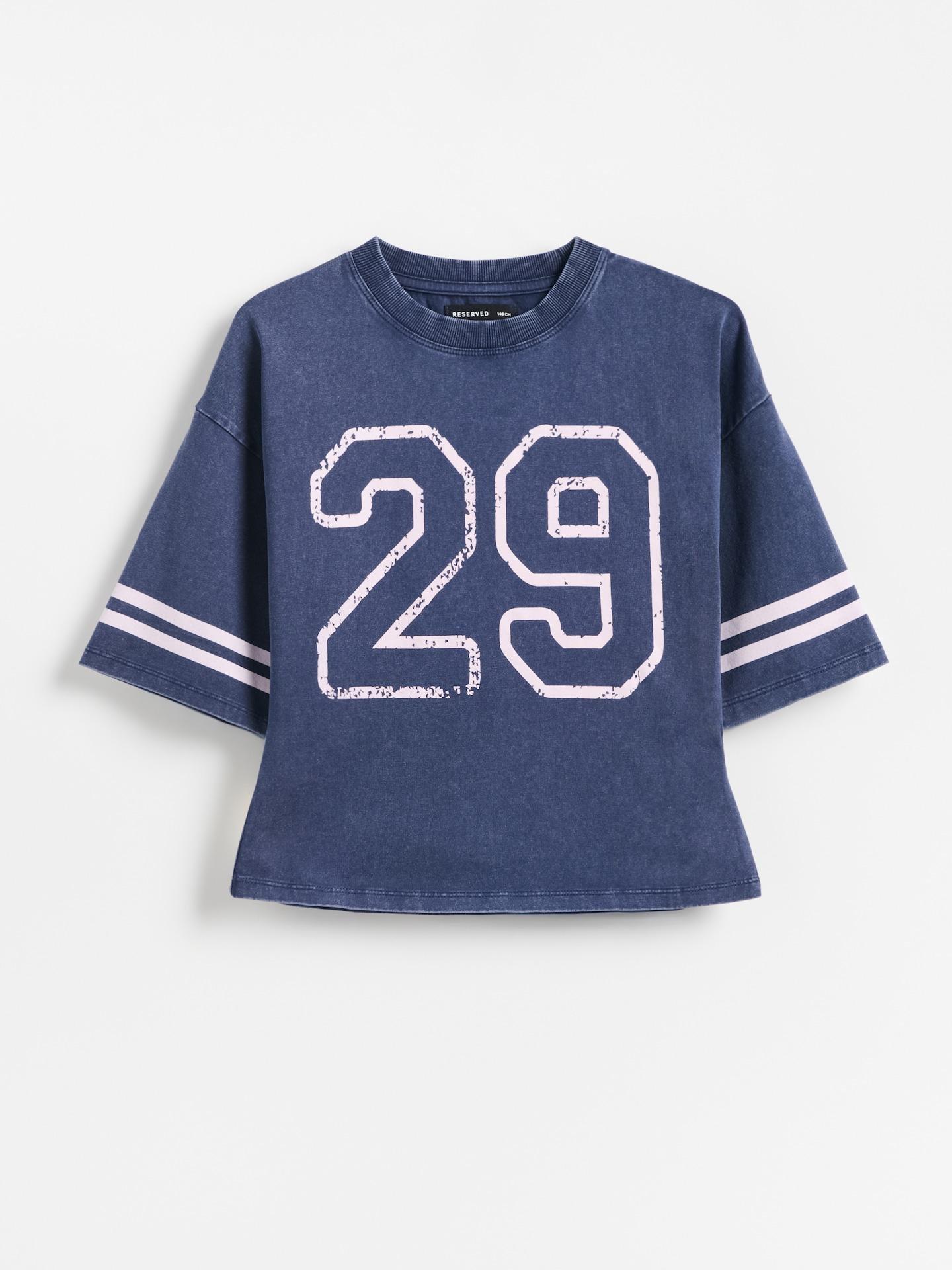Purple T-Shirt With Wash Effect, Blue, medium