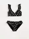 Reserved - Black Polka Dots Bikini, Kids Girl