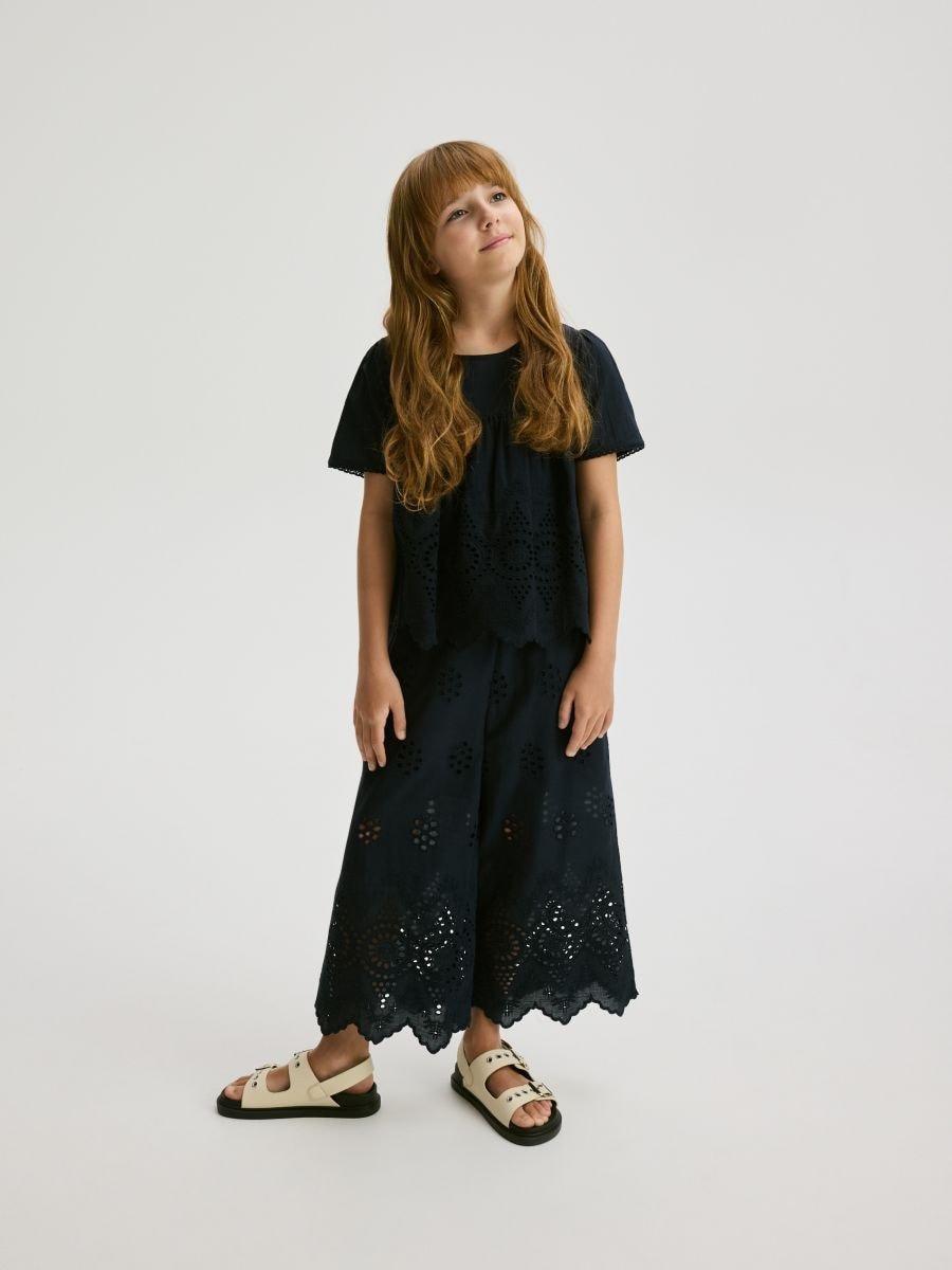 Blue Two-Layer Trousers, , large image number 2
