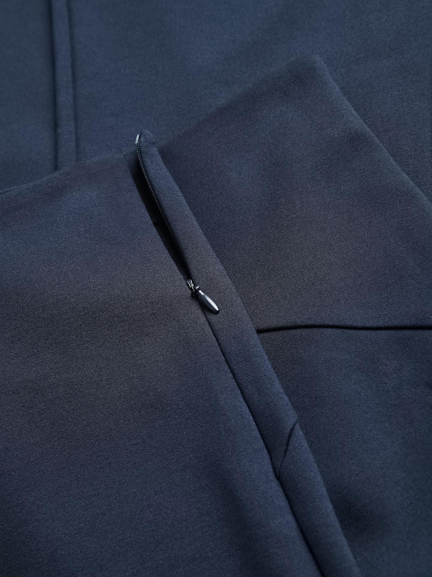 Blue Viscose Blend Flare Trousers, Navy, large image number 1