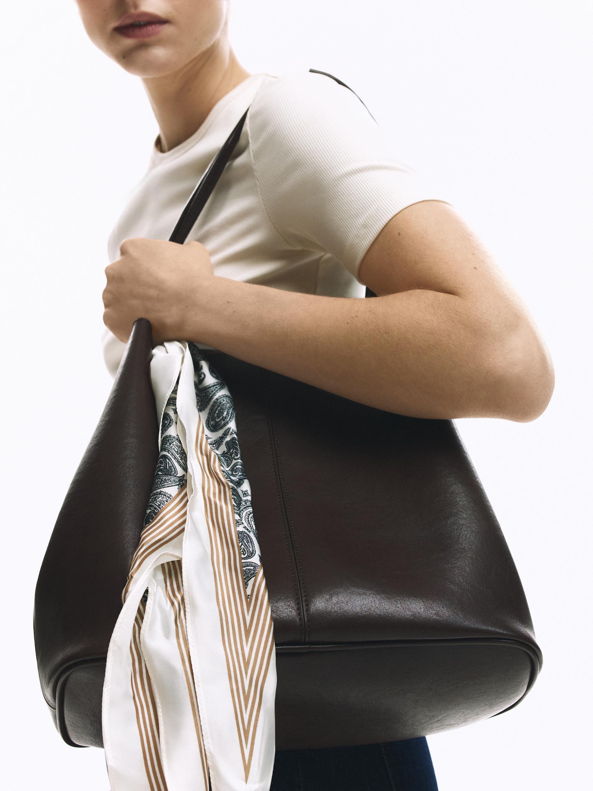 Brown Shopper Bag, Brown, large image number 0