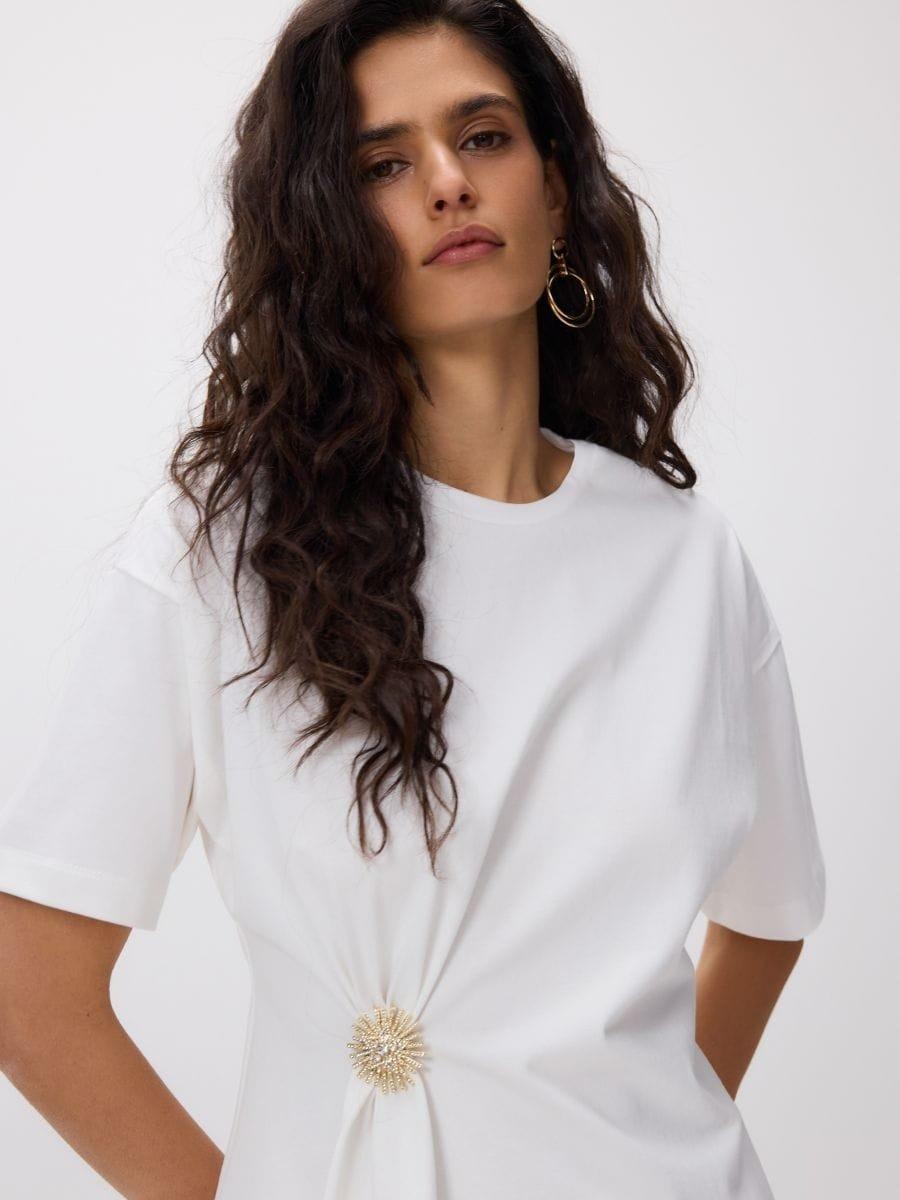 Cream T-Shirt, Ivory, medium