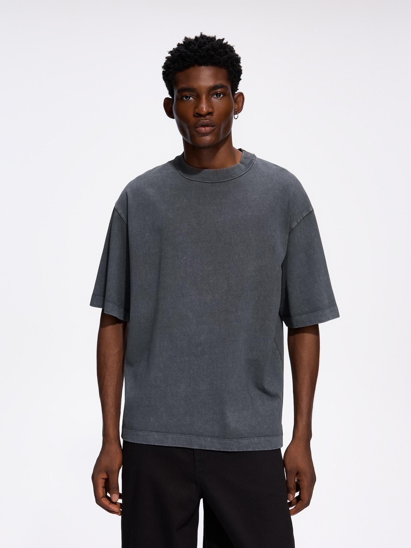 Grey Loose T-Shirt With Washed Effect, Grey, large image number 2