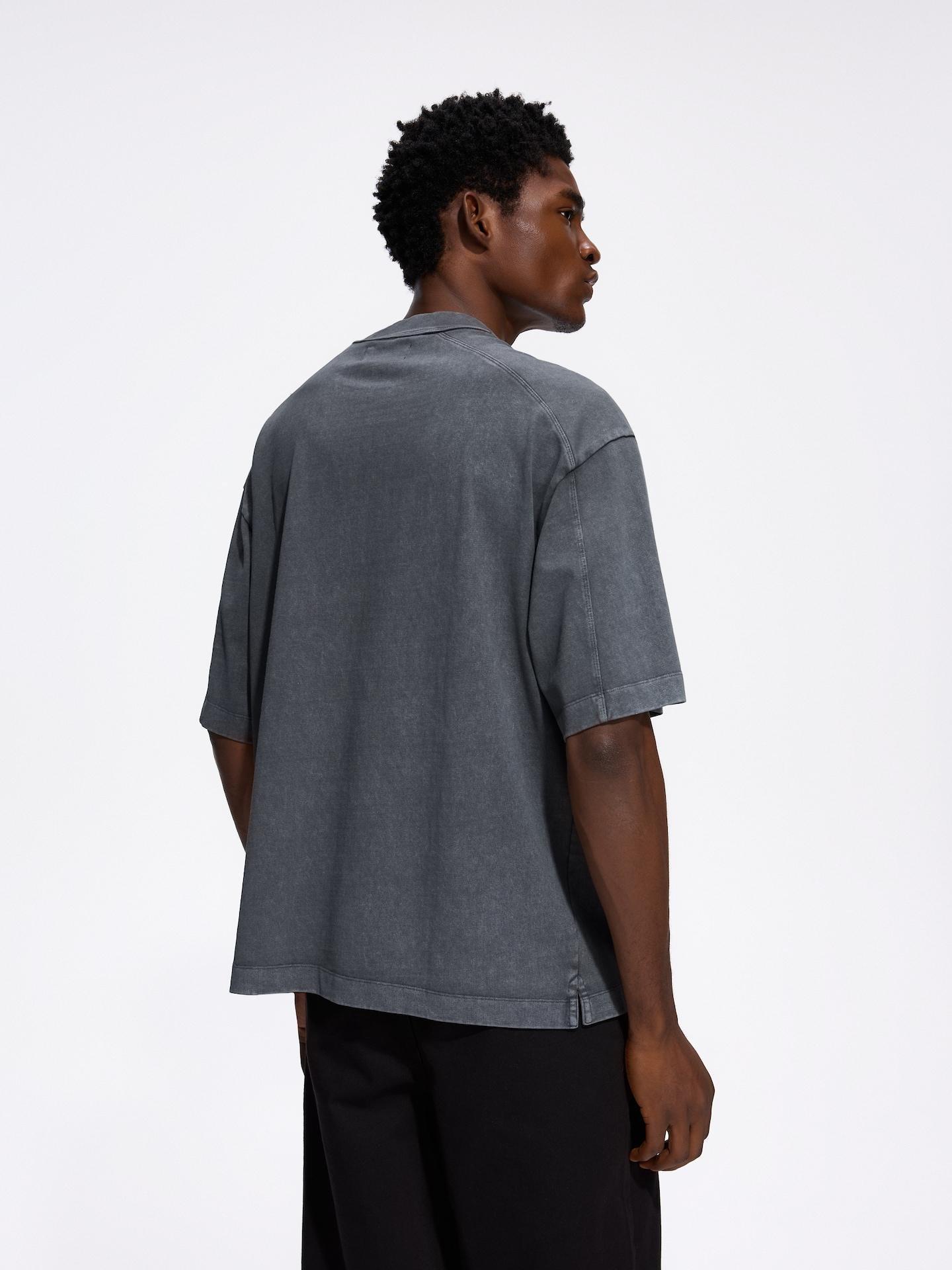 Grey Loose T-Shirt With Washed Effect, Grey, large image number 3