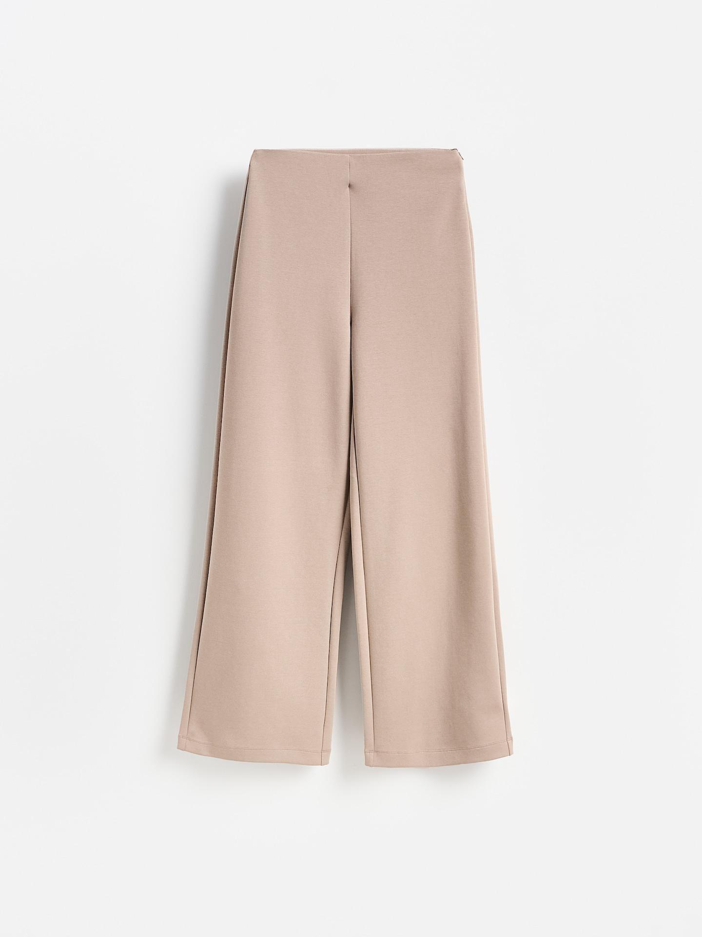 Brown Cotton Blend Trousers, Brown, large image number 0