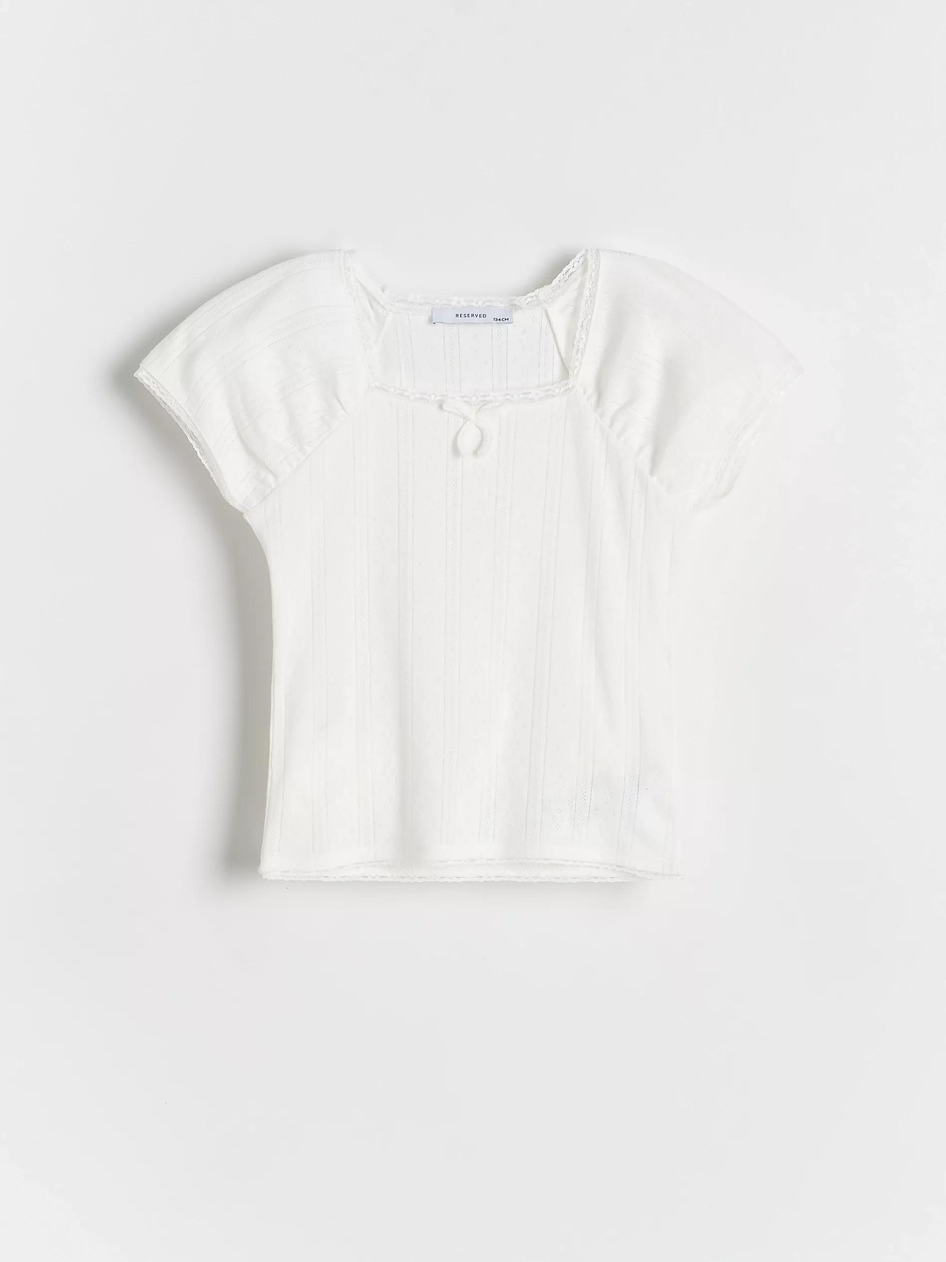 Cream Cotton Blouse, Kids Girls, , large image number 2