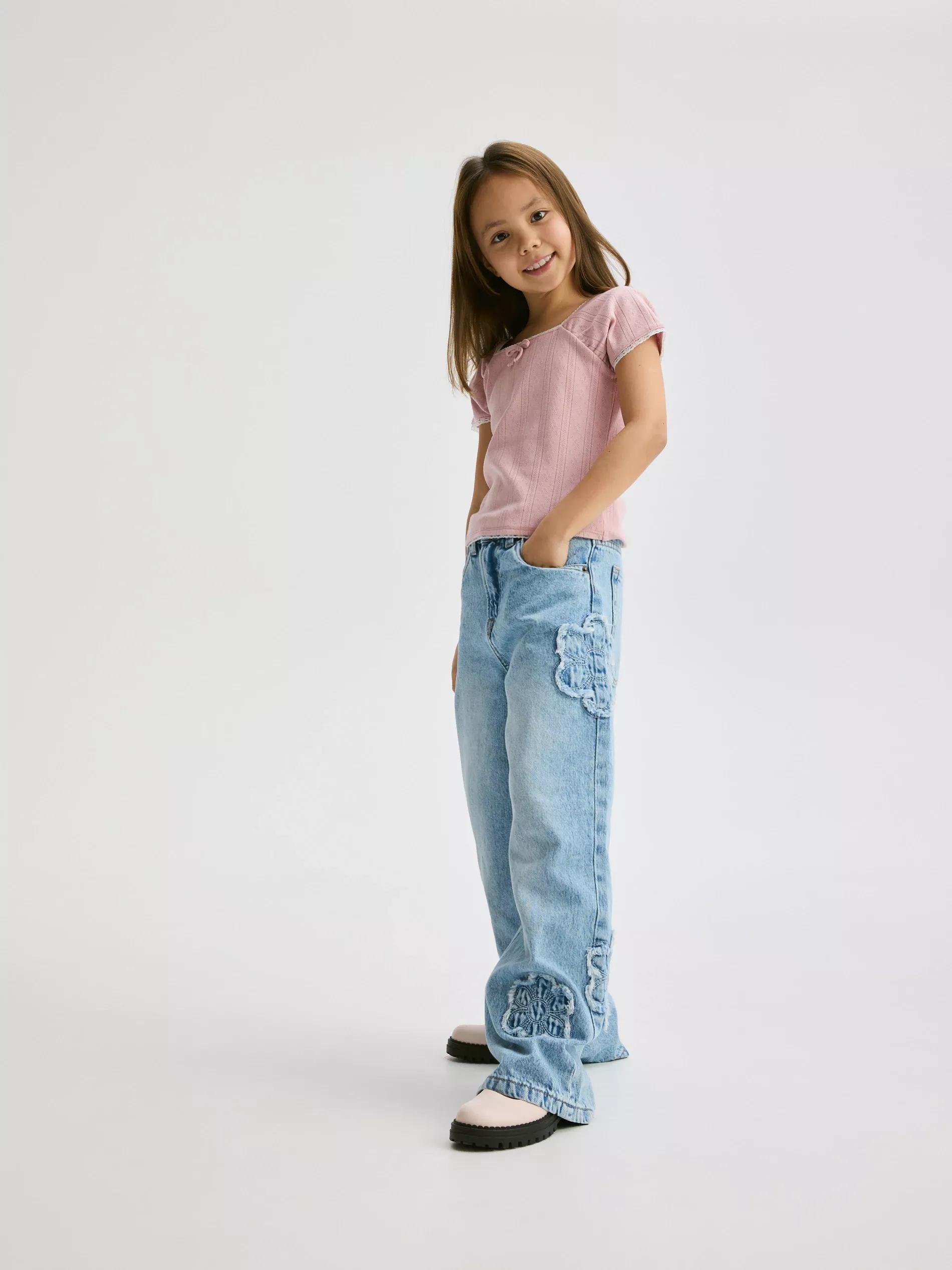 Pink Cotton Blouse, Kids Girls, , large image number 3