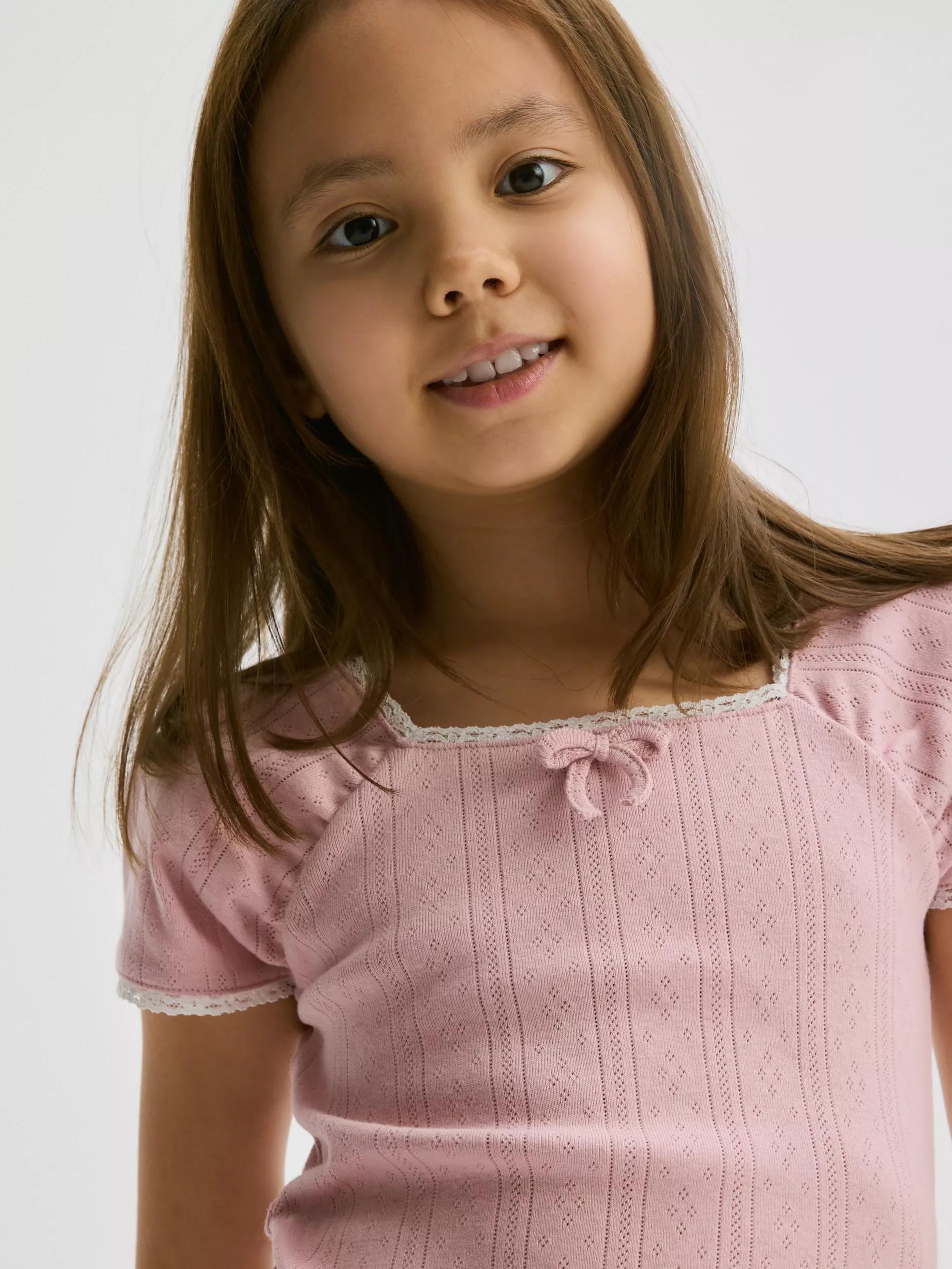 Pink Cotton Blouse, Kids Girls, , large image number 4