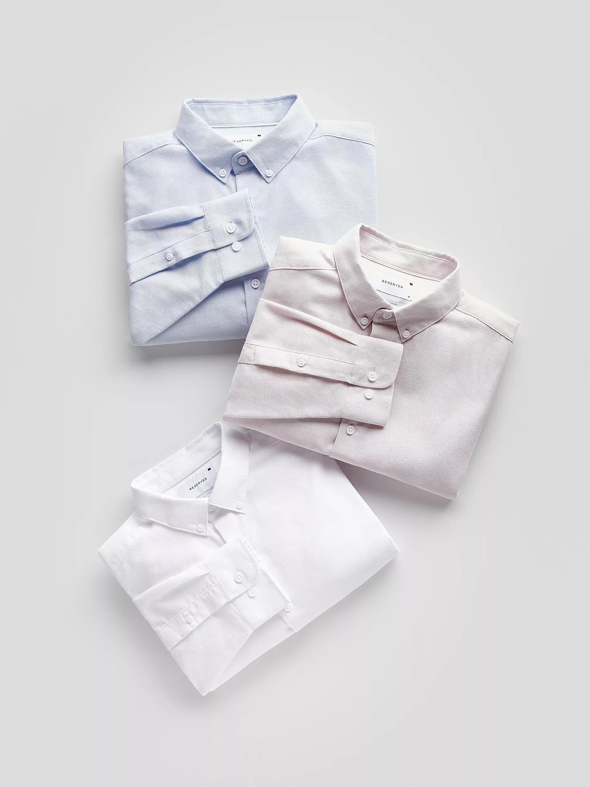 Blue Structural Fabric Regular Fit Shirt, , large image number 0