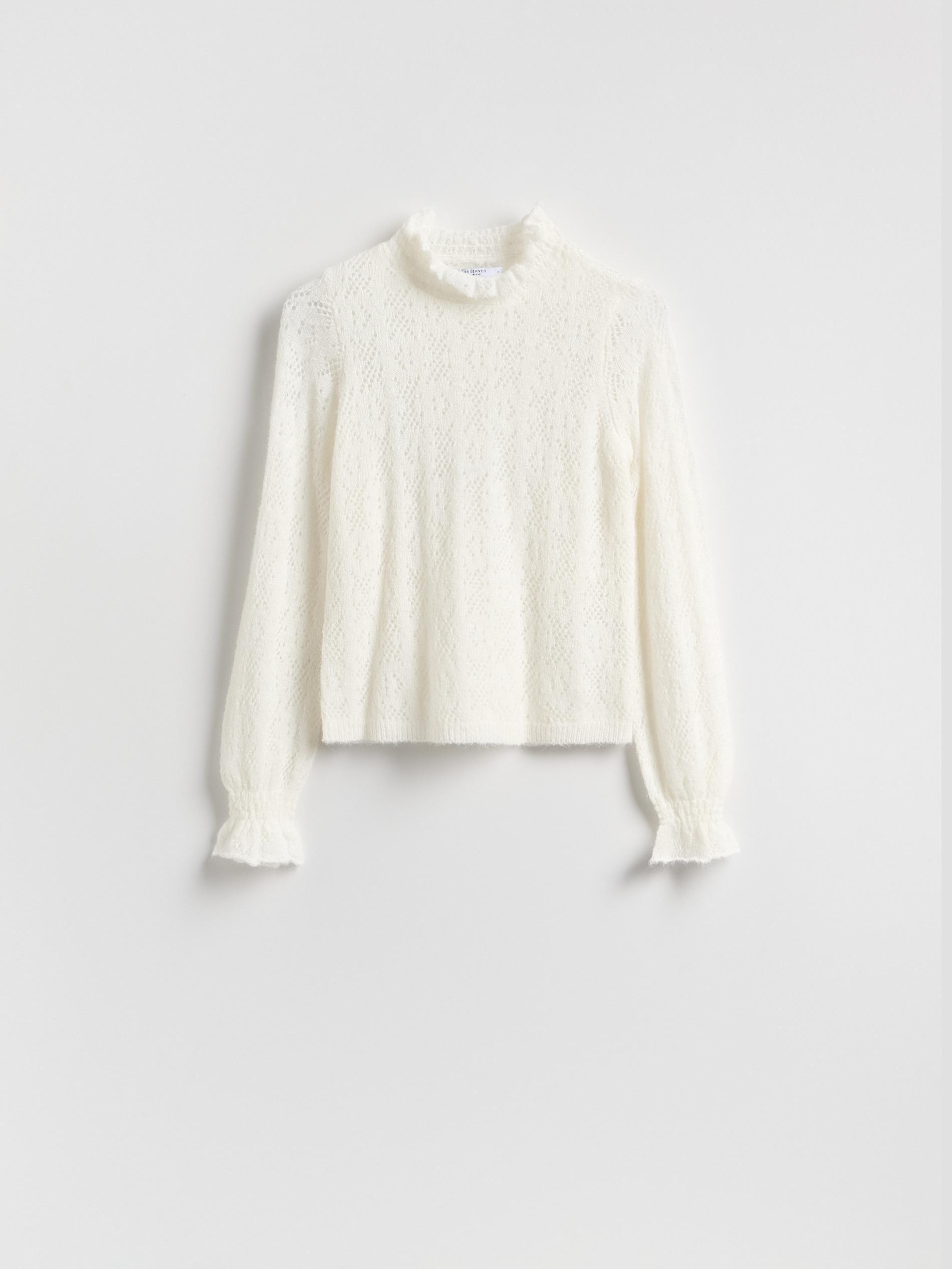 Cream Jumper With Wool Blend, Ivory, large image number 1
