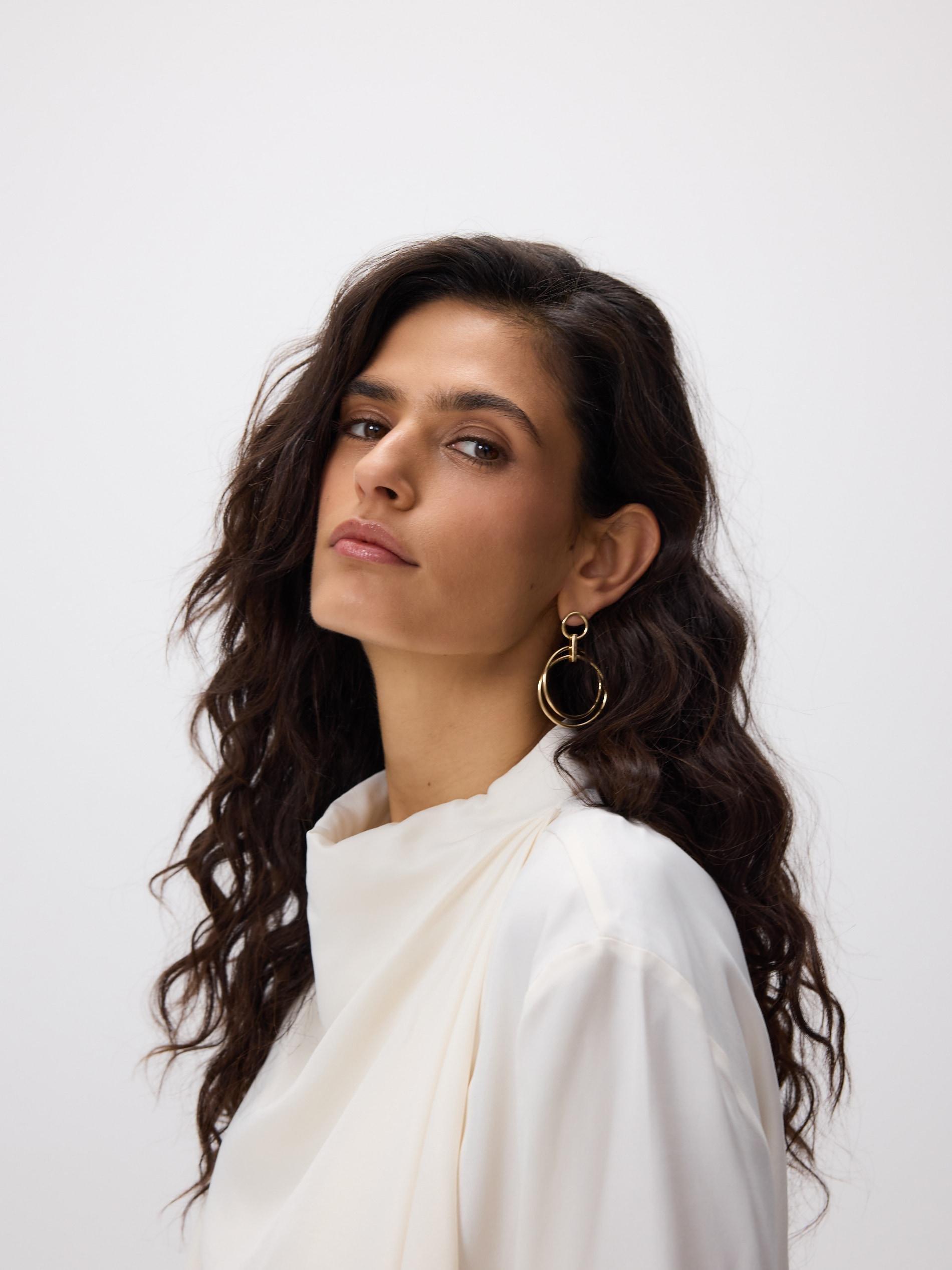 Cream Viscose Blouse, Ivory, large image number 3