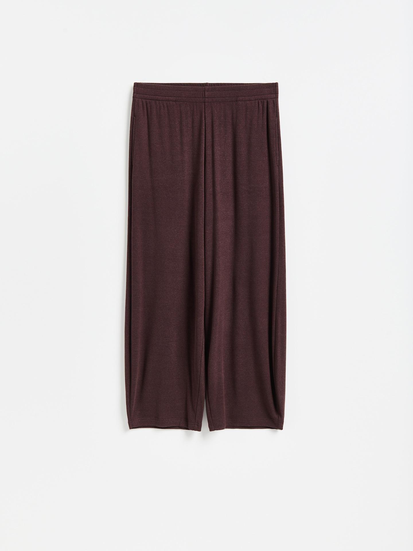 Brown Viscose Rich Sweatpants, Brown, medium