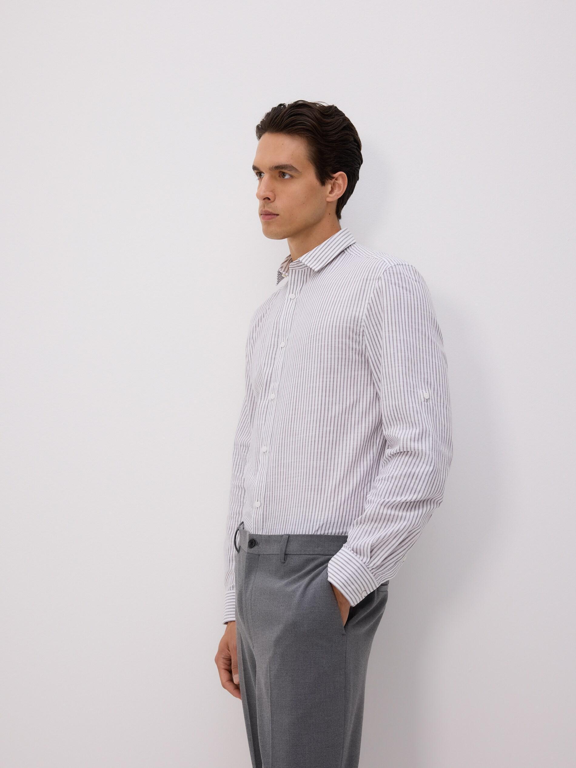 Grey Regular Fit Cotton Shirt, Grey, large image number 1