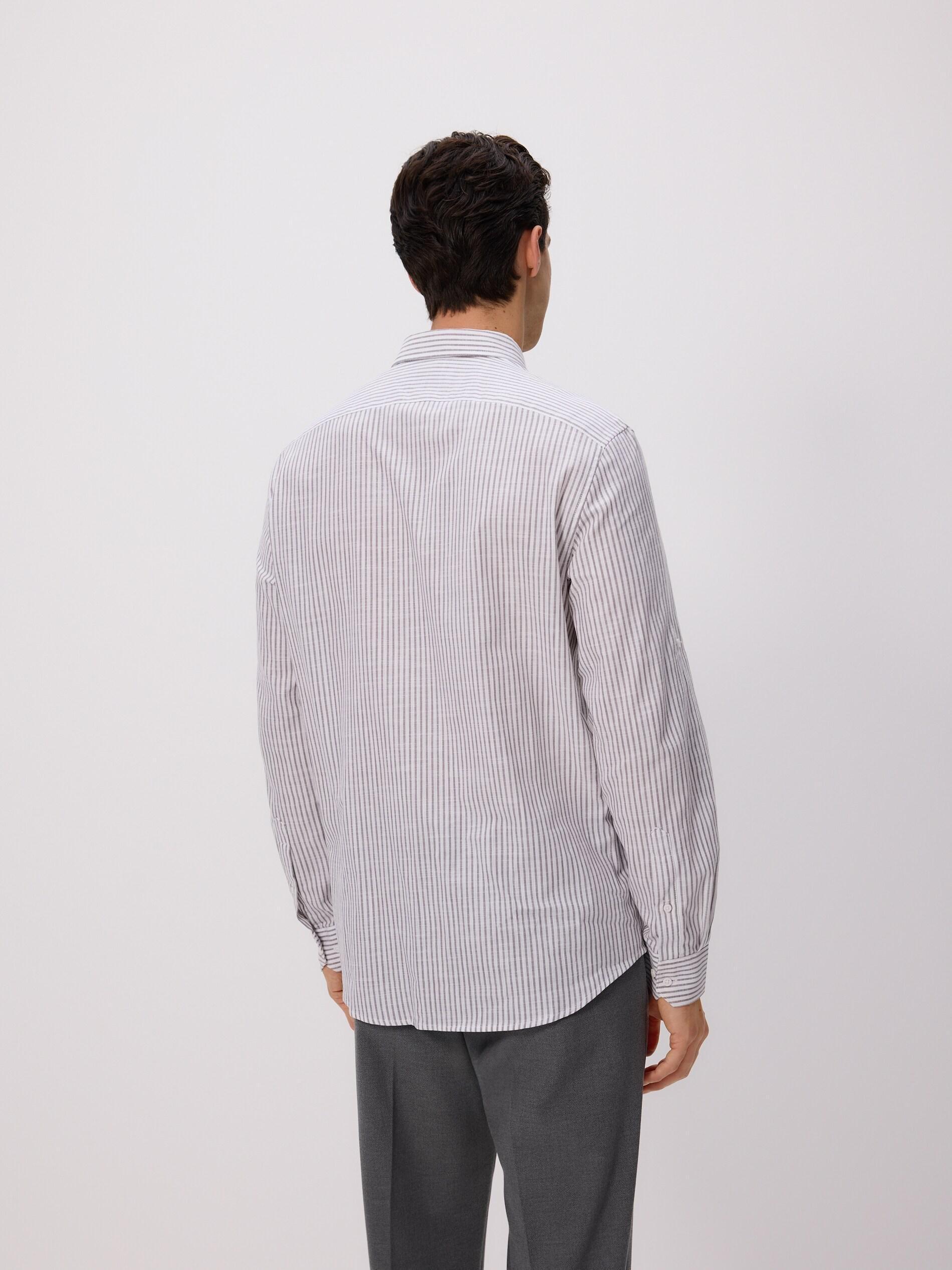 Grey Regular Fit Cotton Shirt, Grey, large image number 2