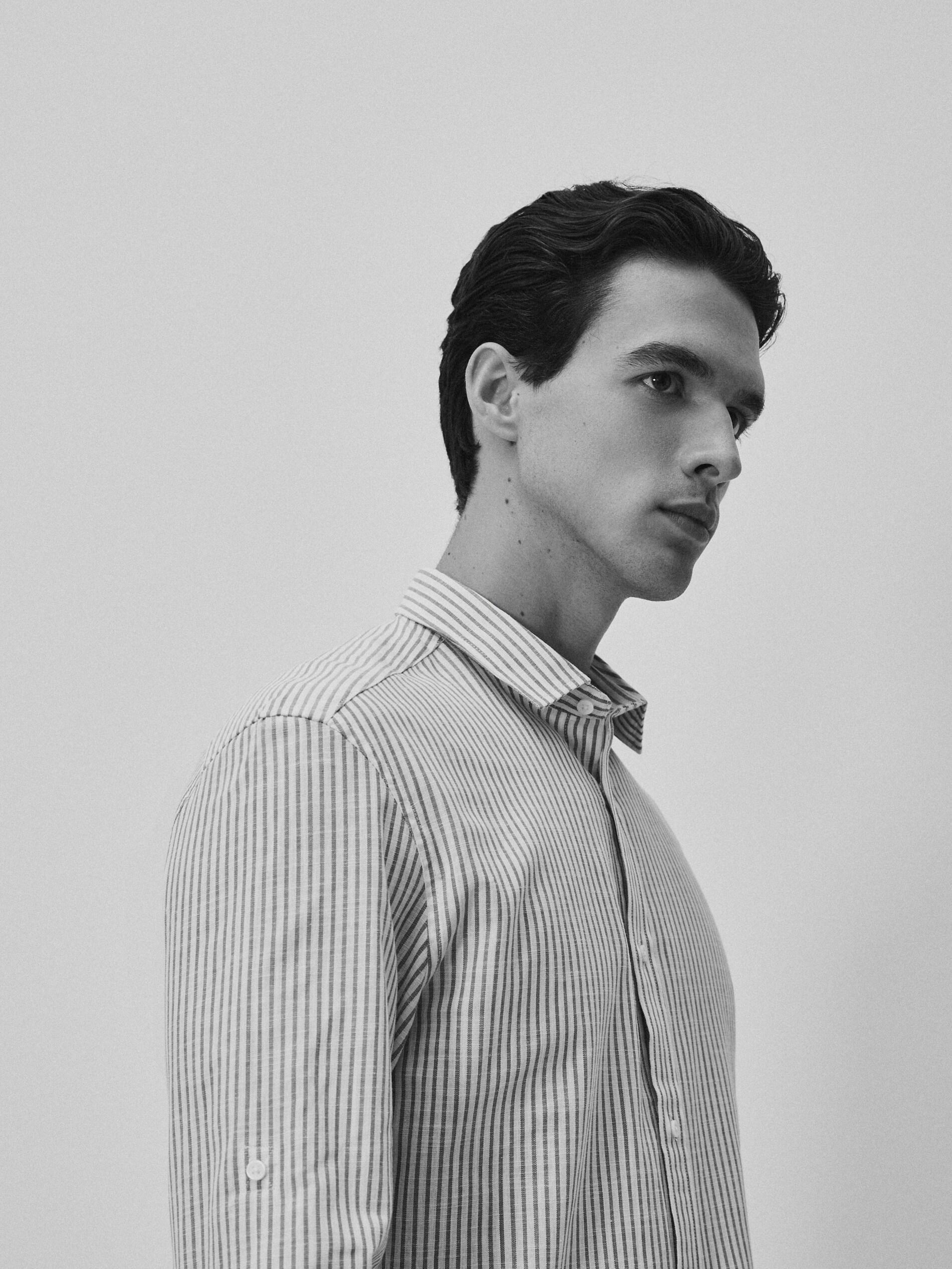 Grey Regular Fit Cotton Shirt, Grey, large image number 4