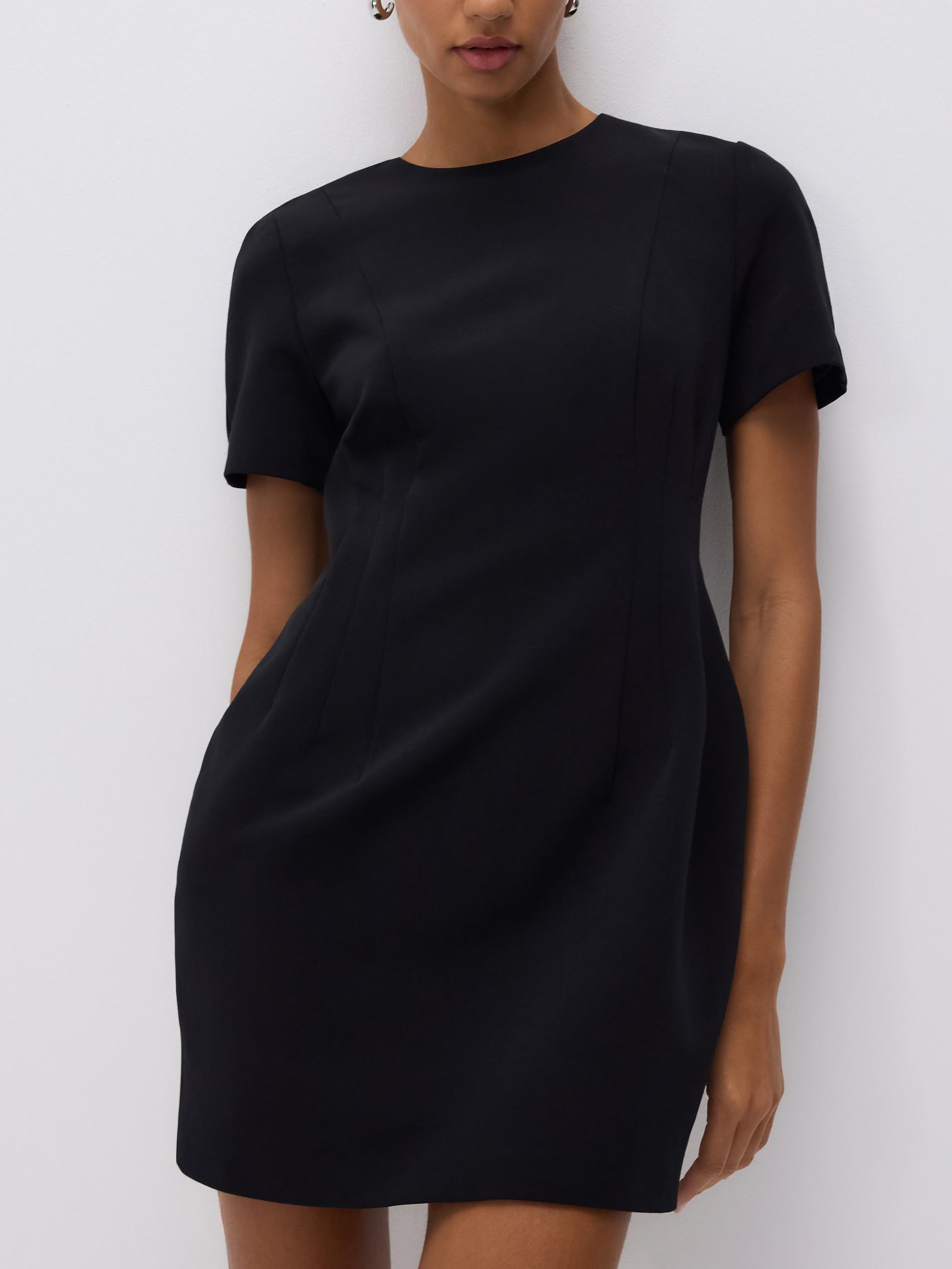 Black Mini Dress, Black, medium