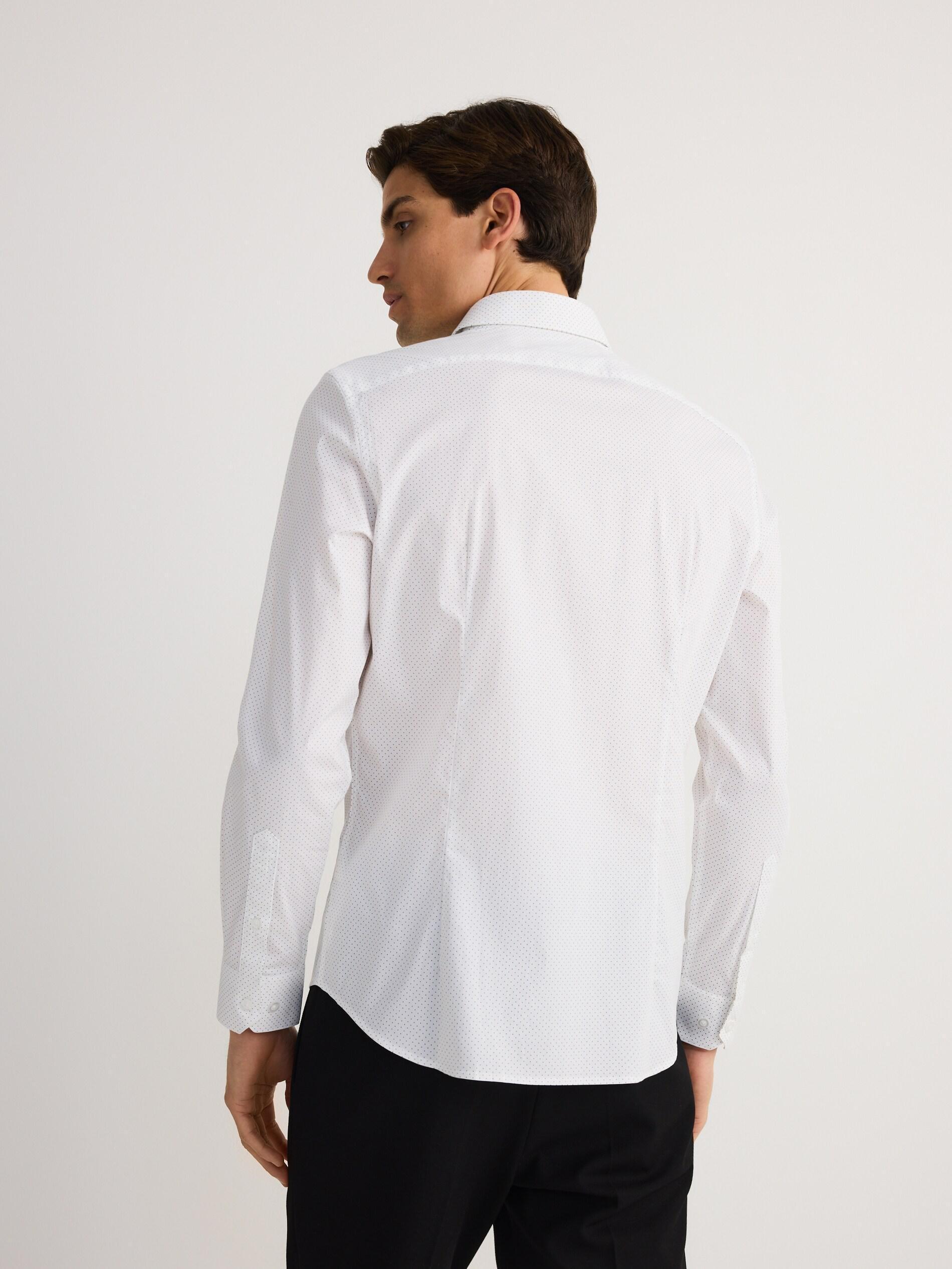 WHITE Slim fit cotton rich shirt, White, large image number 2