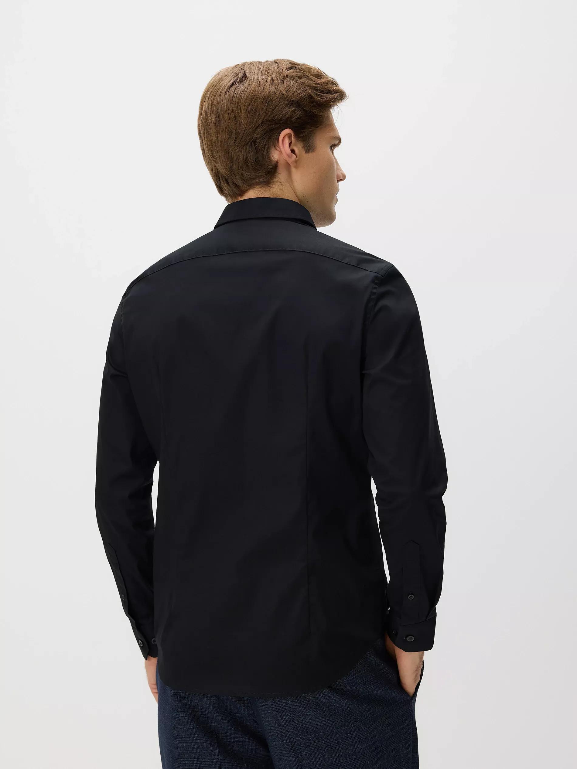 Black Plain Formal Shirt, Black, large image number 3