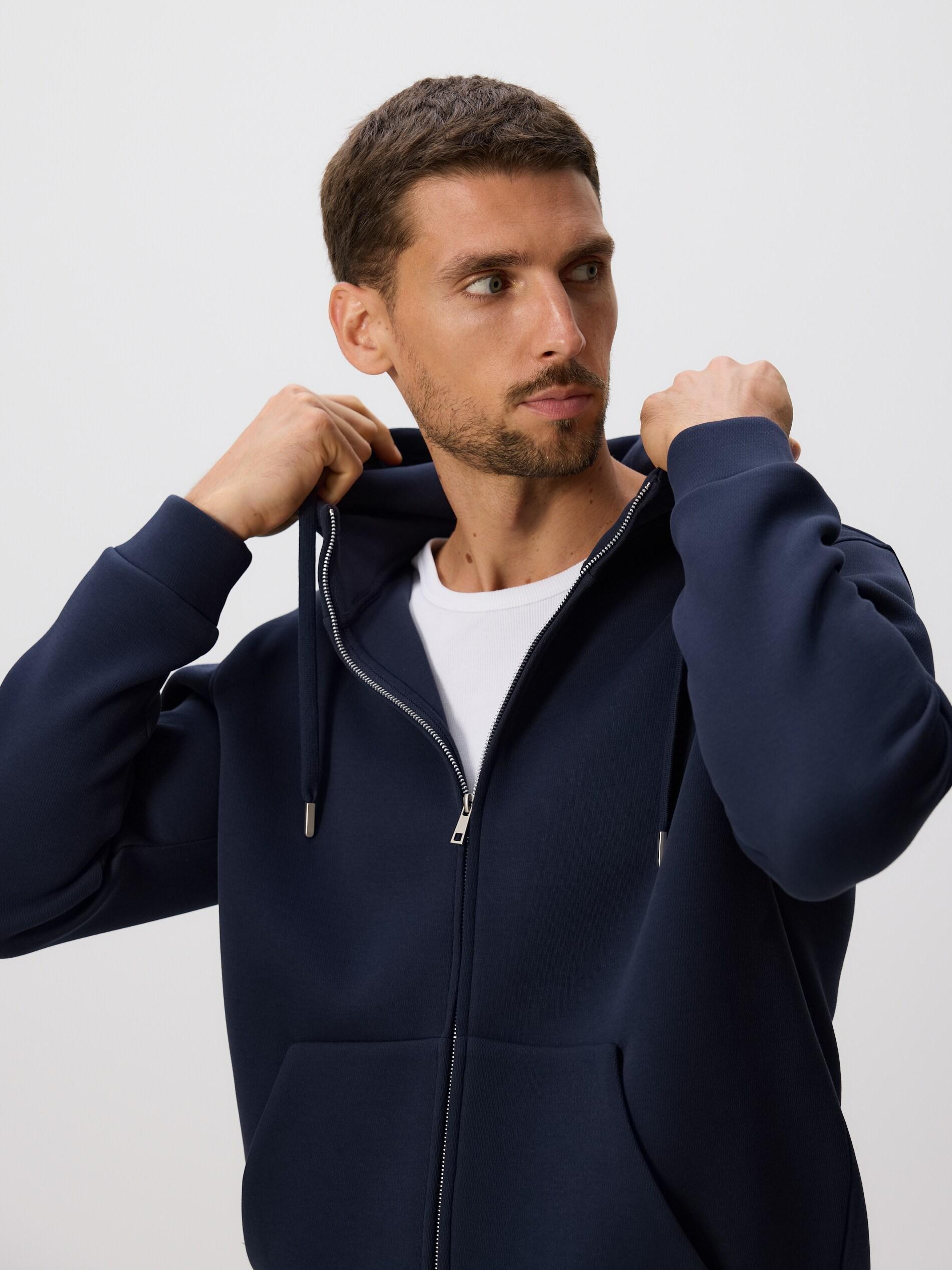 NAVY Regular fit hoodie, Navy, medium