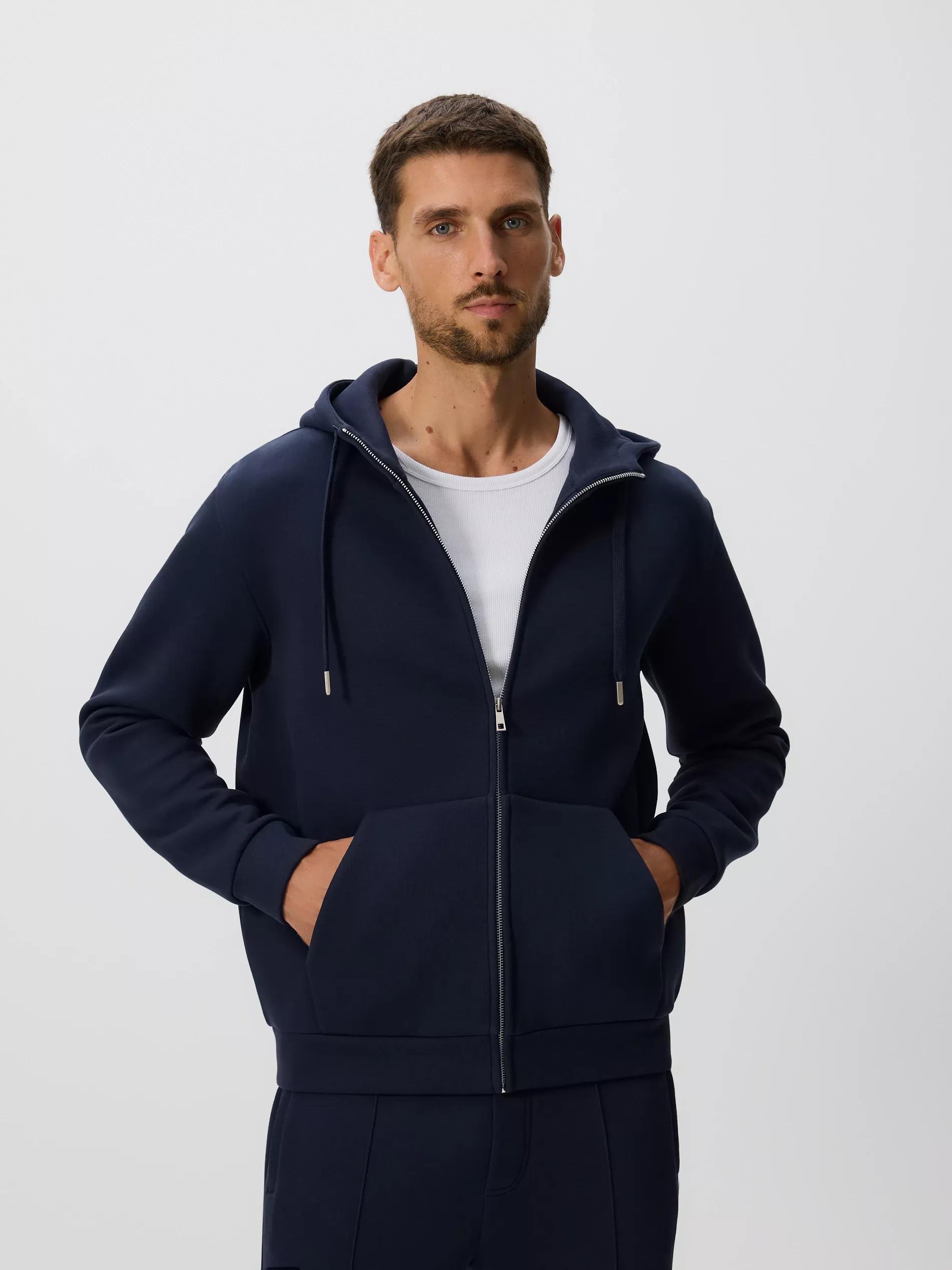 Navy Regular Fit Hoodie, , large image number 4