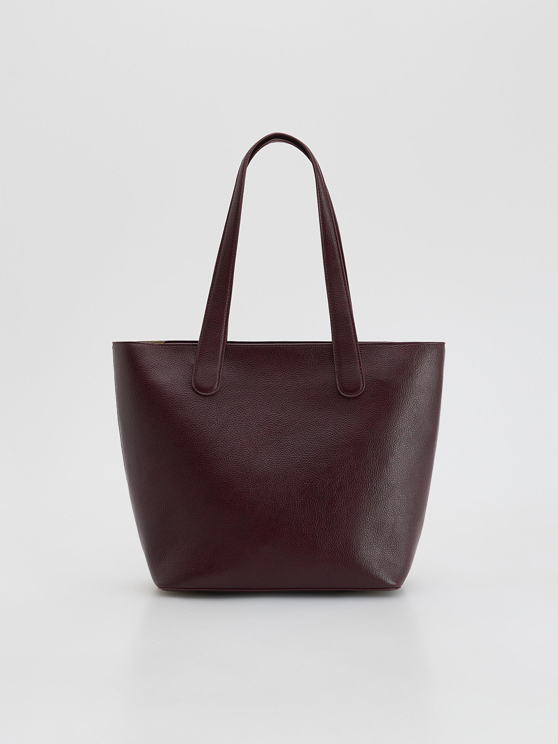 Maroon Shopper Bag, Burgundy, medium