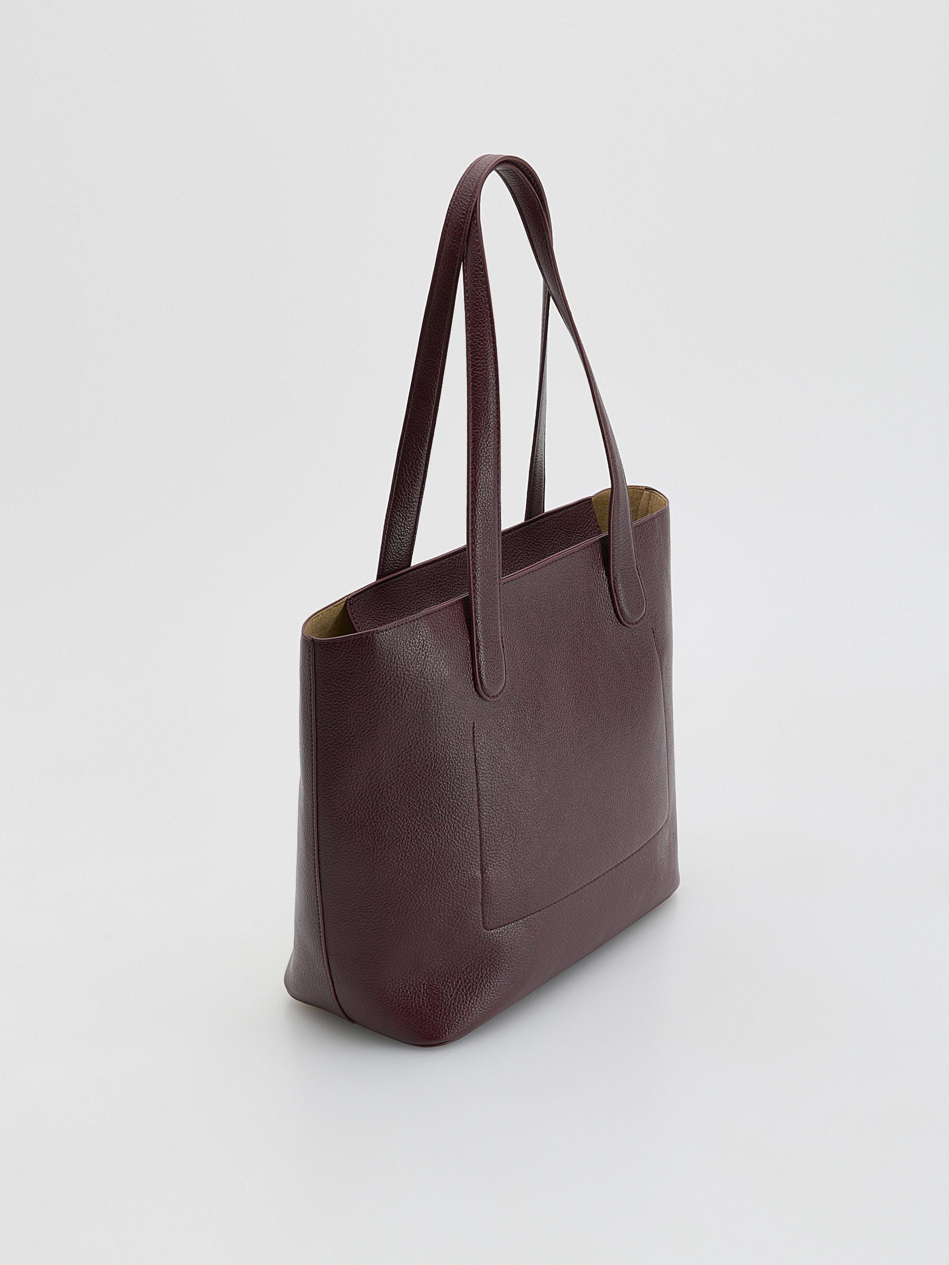 Maroon Shopper Bag, Burgundy, large image number 1