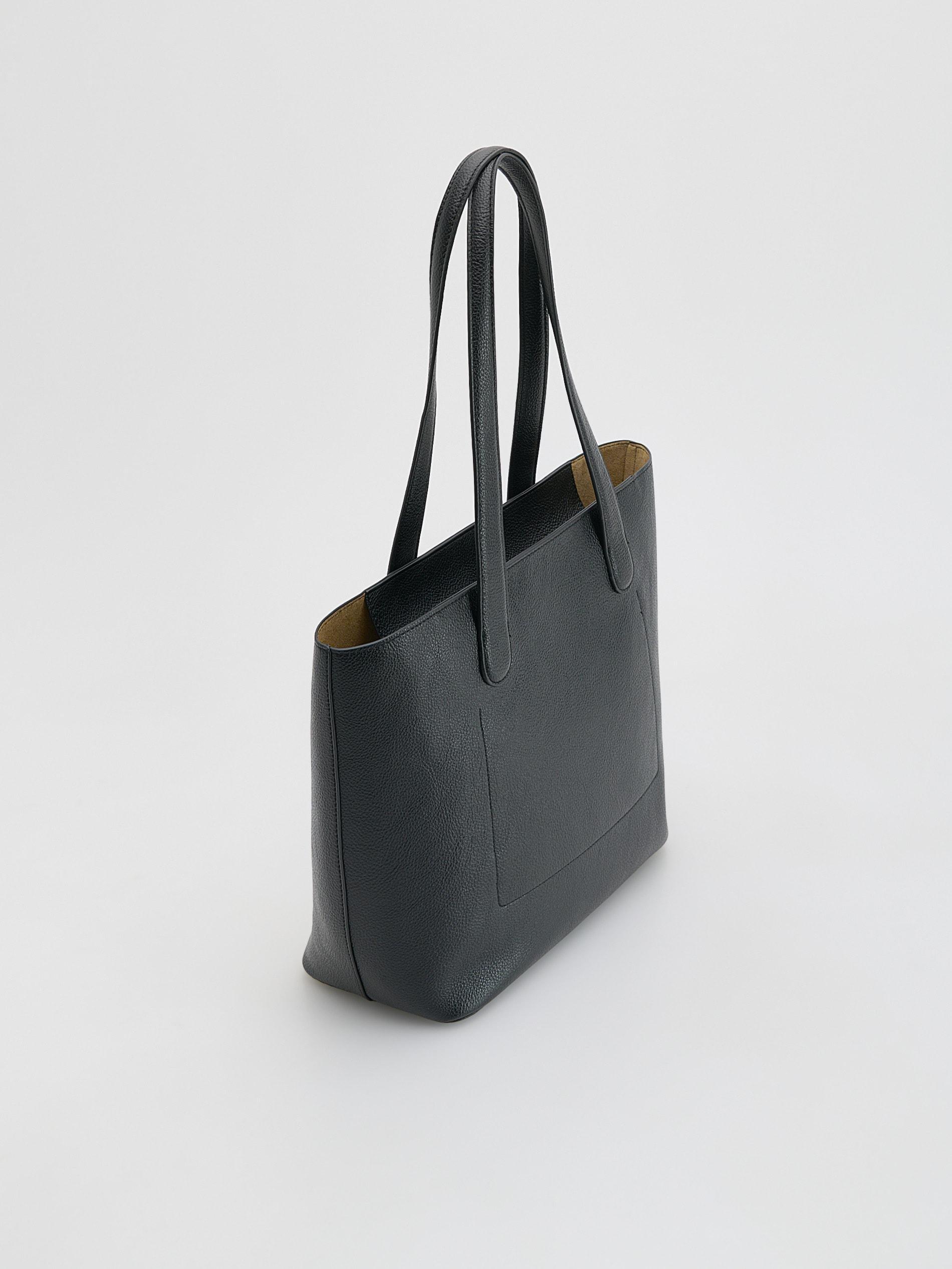 Black Shopper Bag, Black, medium