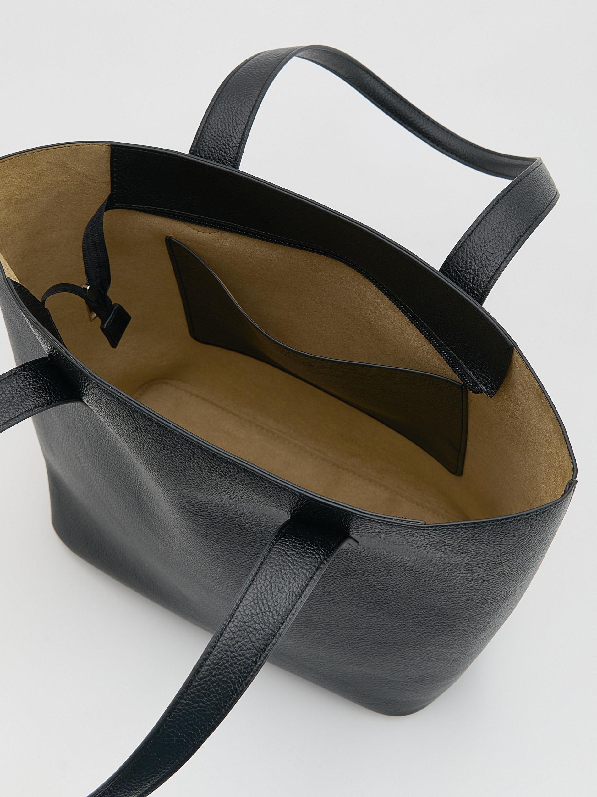 Black Shopper Bag, Black, medium