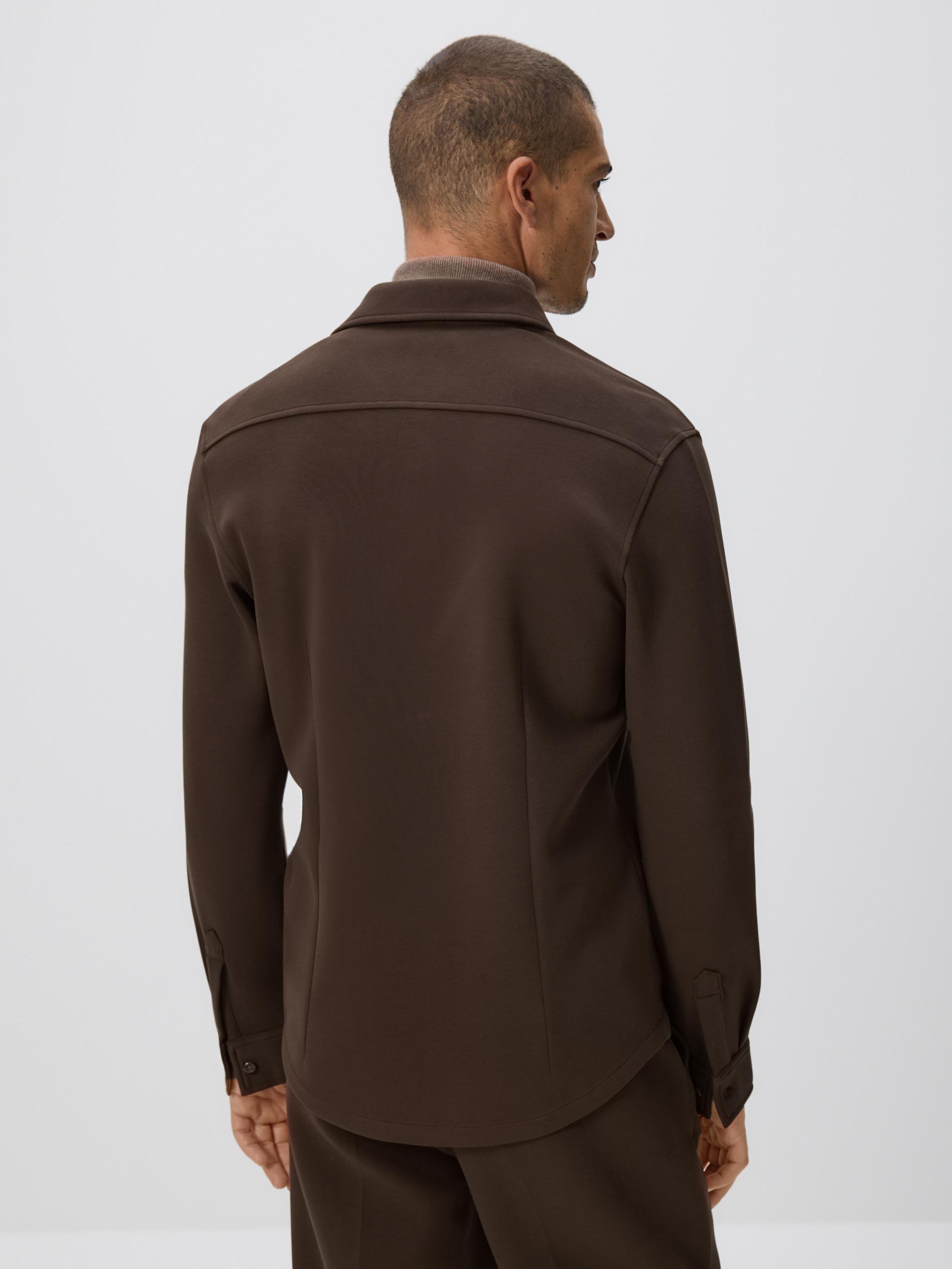 Brown Slim Fit Plain Shirt, Brown, large image number 2