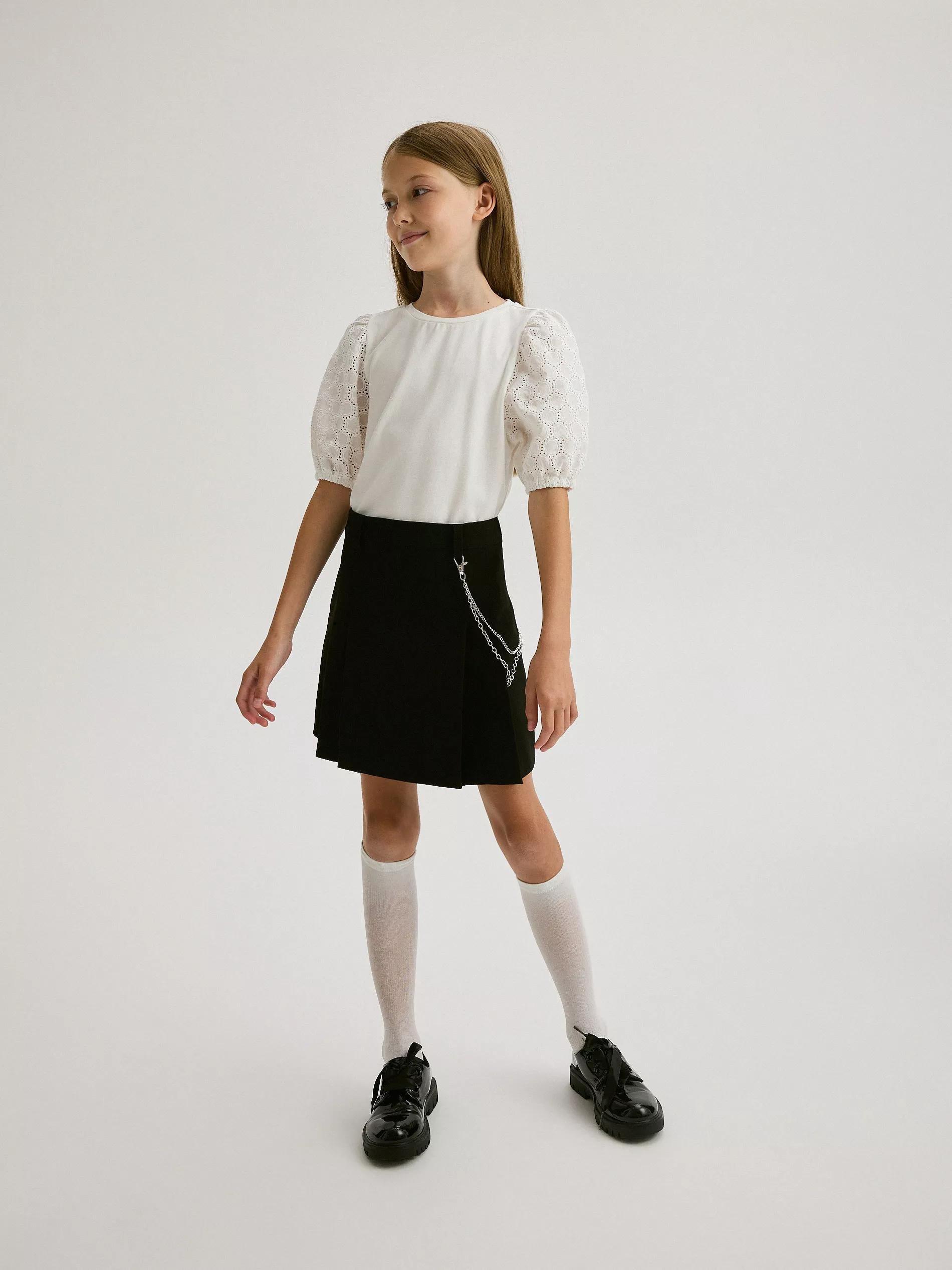 White Pointed Blouse, Kids Girls, , large image number 5