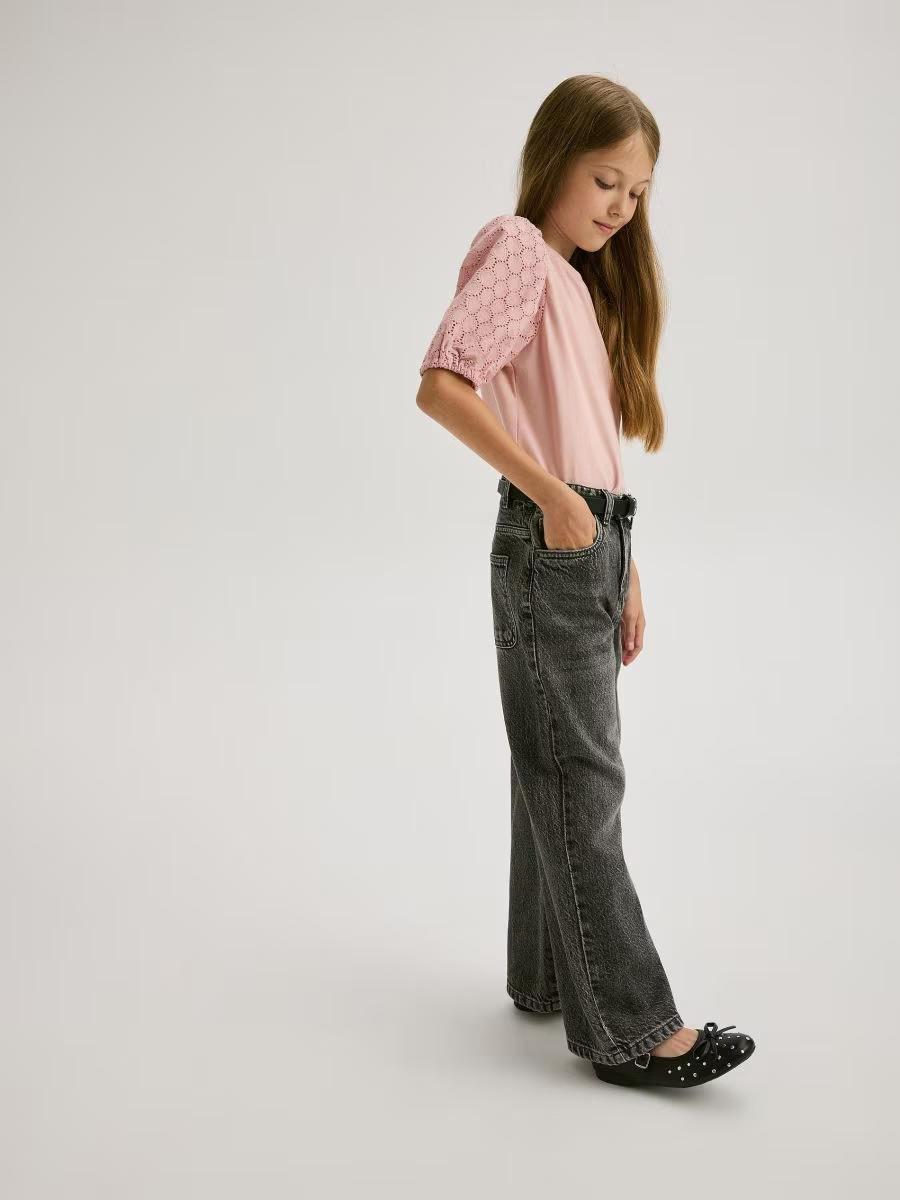 Beige Pointed Blouse, Kids Girls, , large image number 2