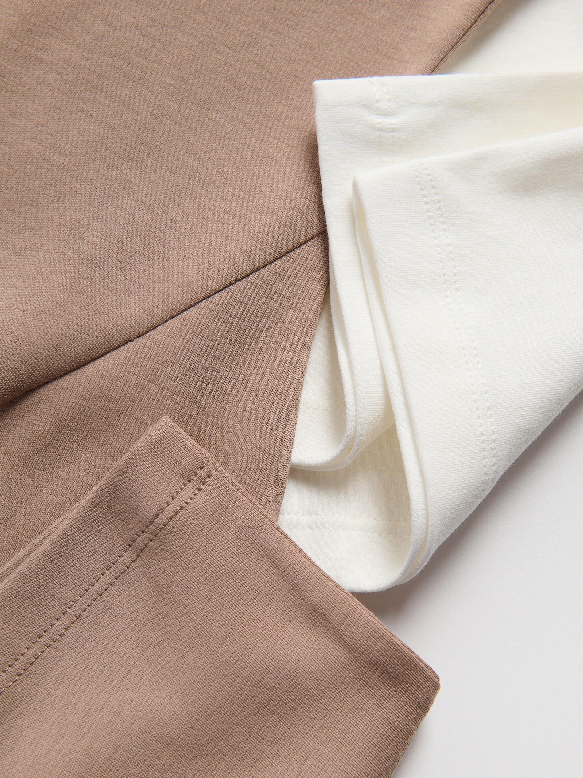 Cream Waist-Fitted T-Shirt, Ivory, large image number 4