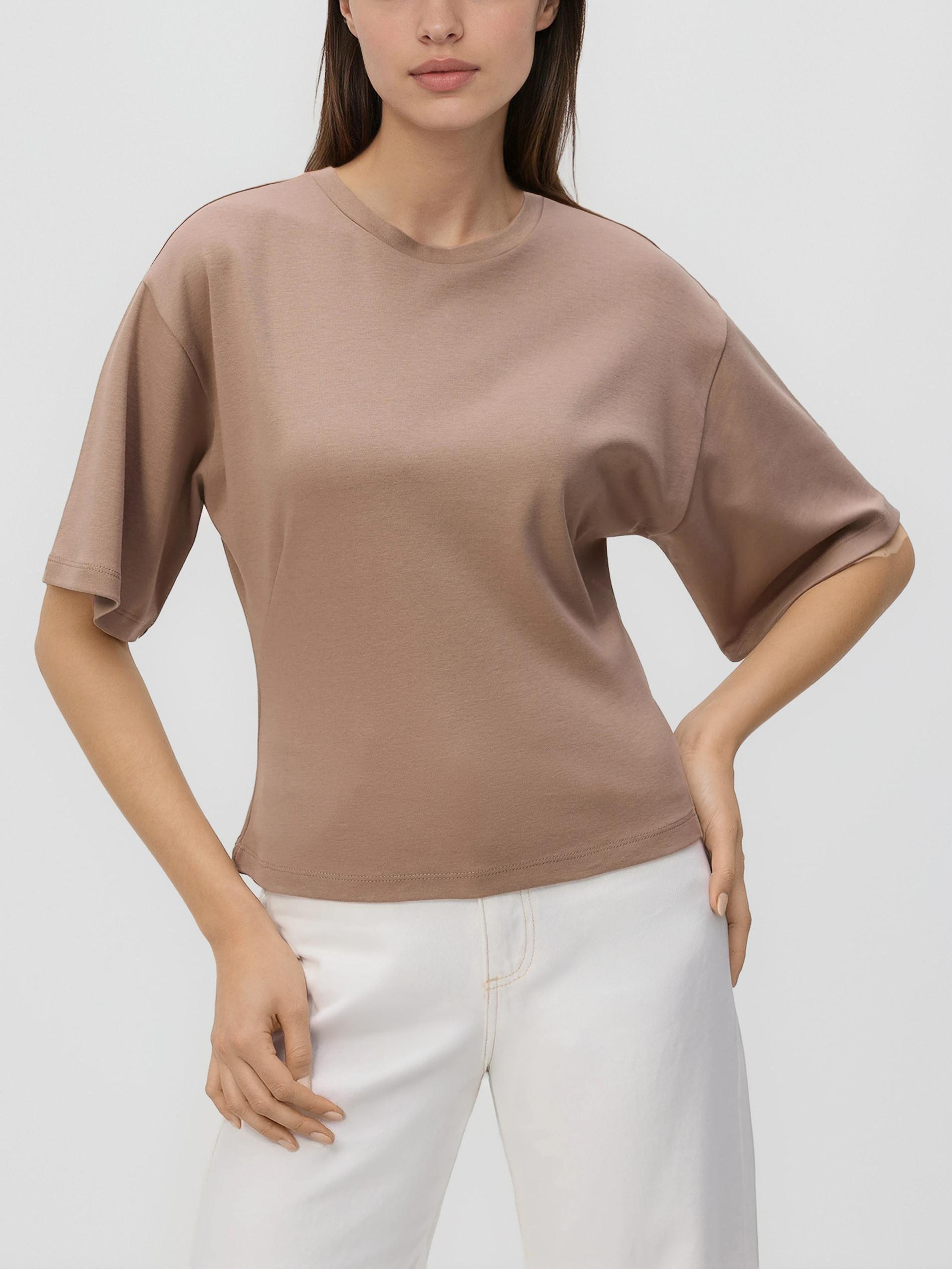 Beige Waist-Fitted T-Shirt, Beige, large image number 2