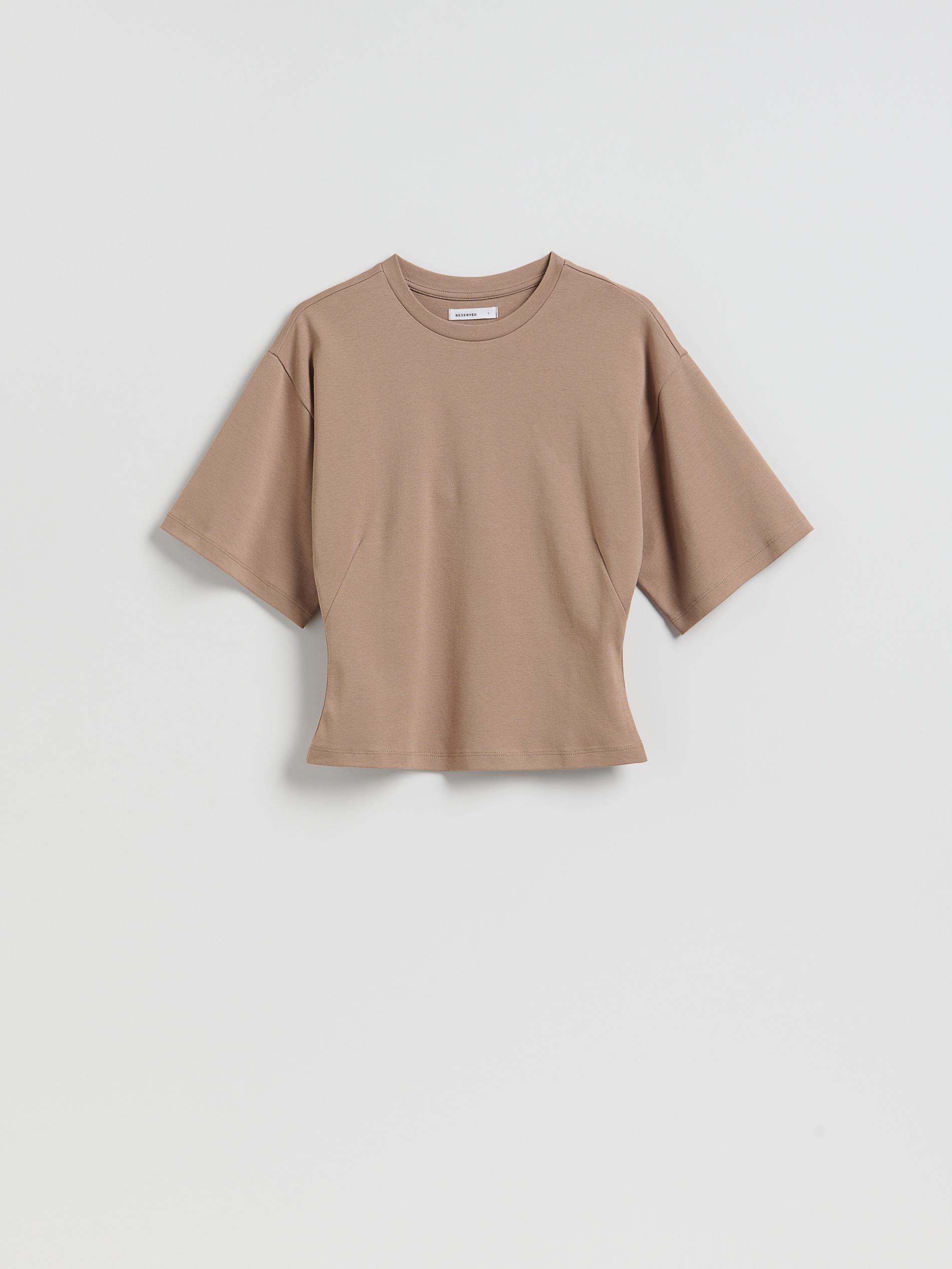 Beige Waist-Fitted T-Shirt, Beige, large image number 4