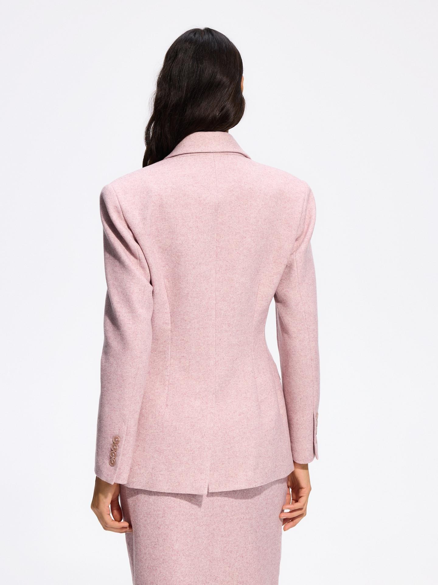 Pink Blazer With Wool Blend, Pink, large image number 3