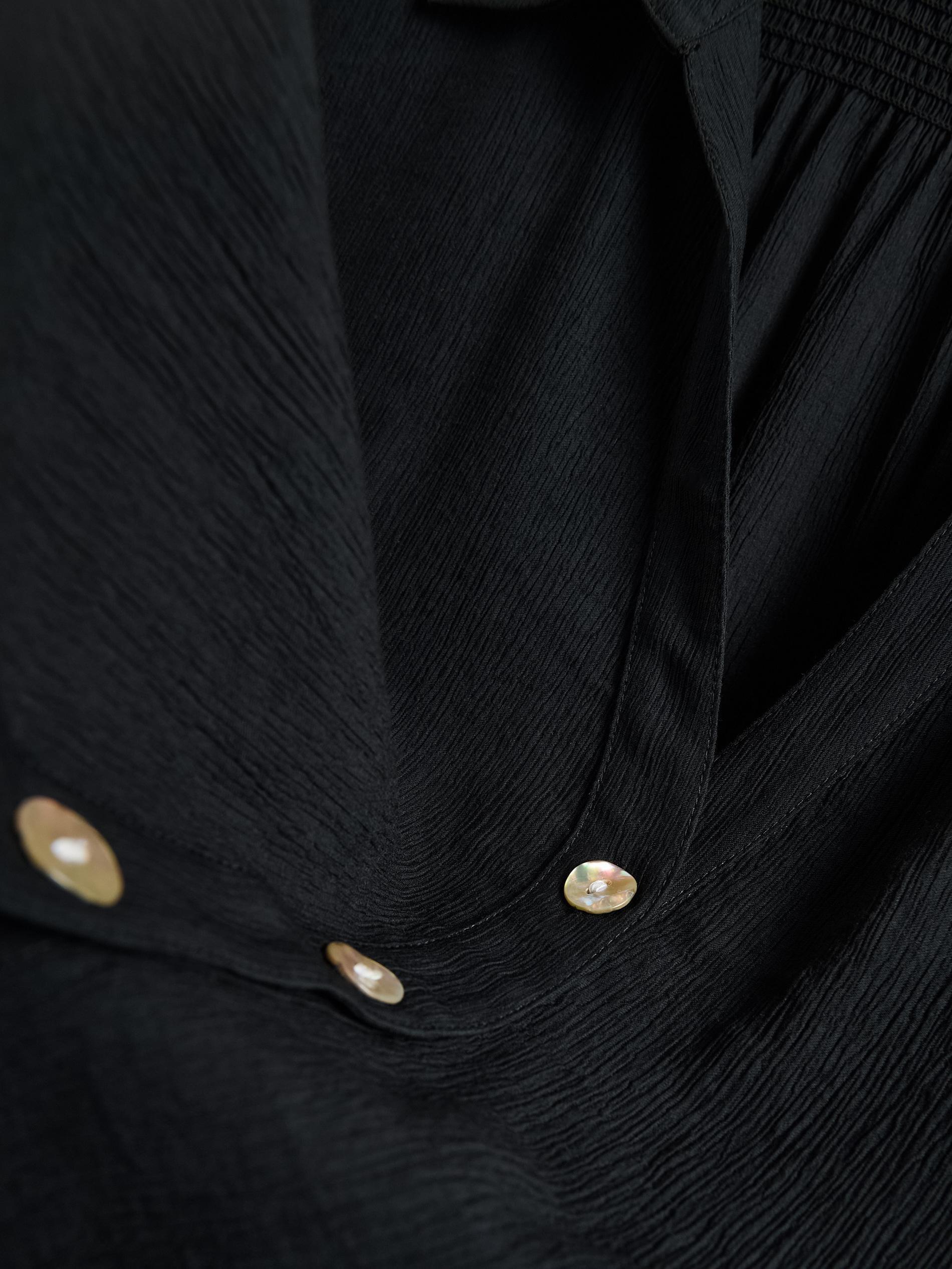 Black Viscose Rich Shirt, Black, large image number 5