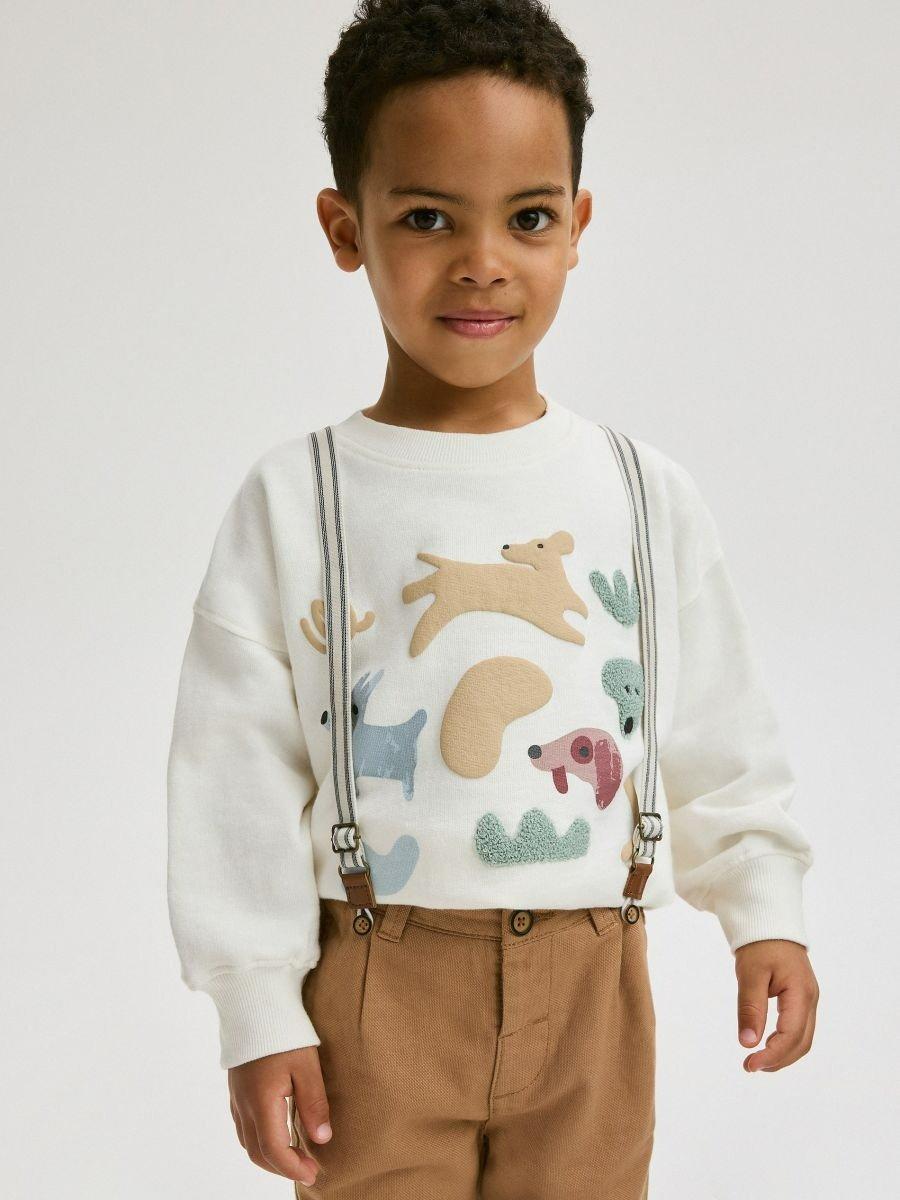 Brown Chino Pants With Suspenders, Kids Boys, , large image number 3